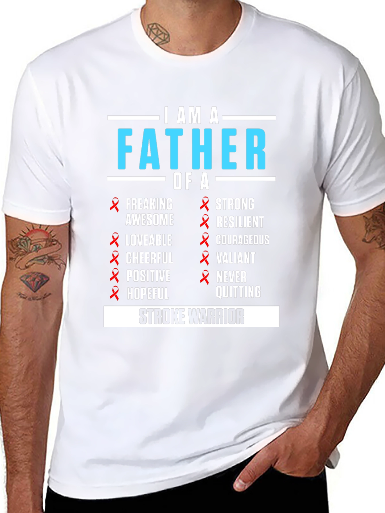 Father of a Stroke Warrior Awareness T-Shirt