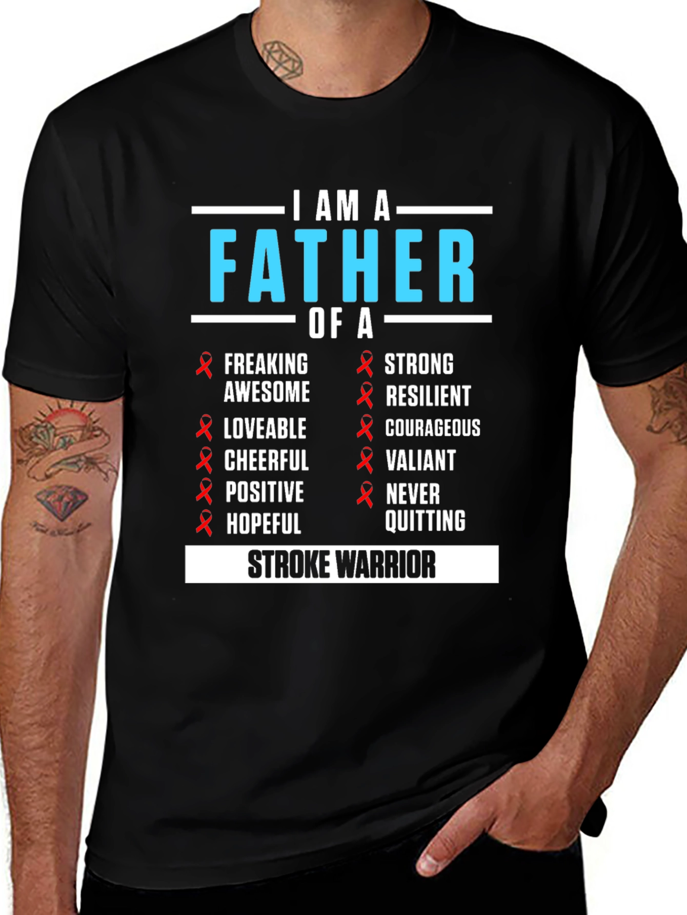 Father of a Stroke Warrior Awareness T-Shirt