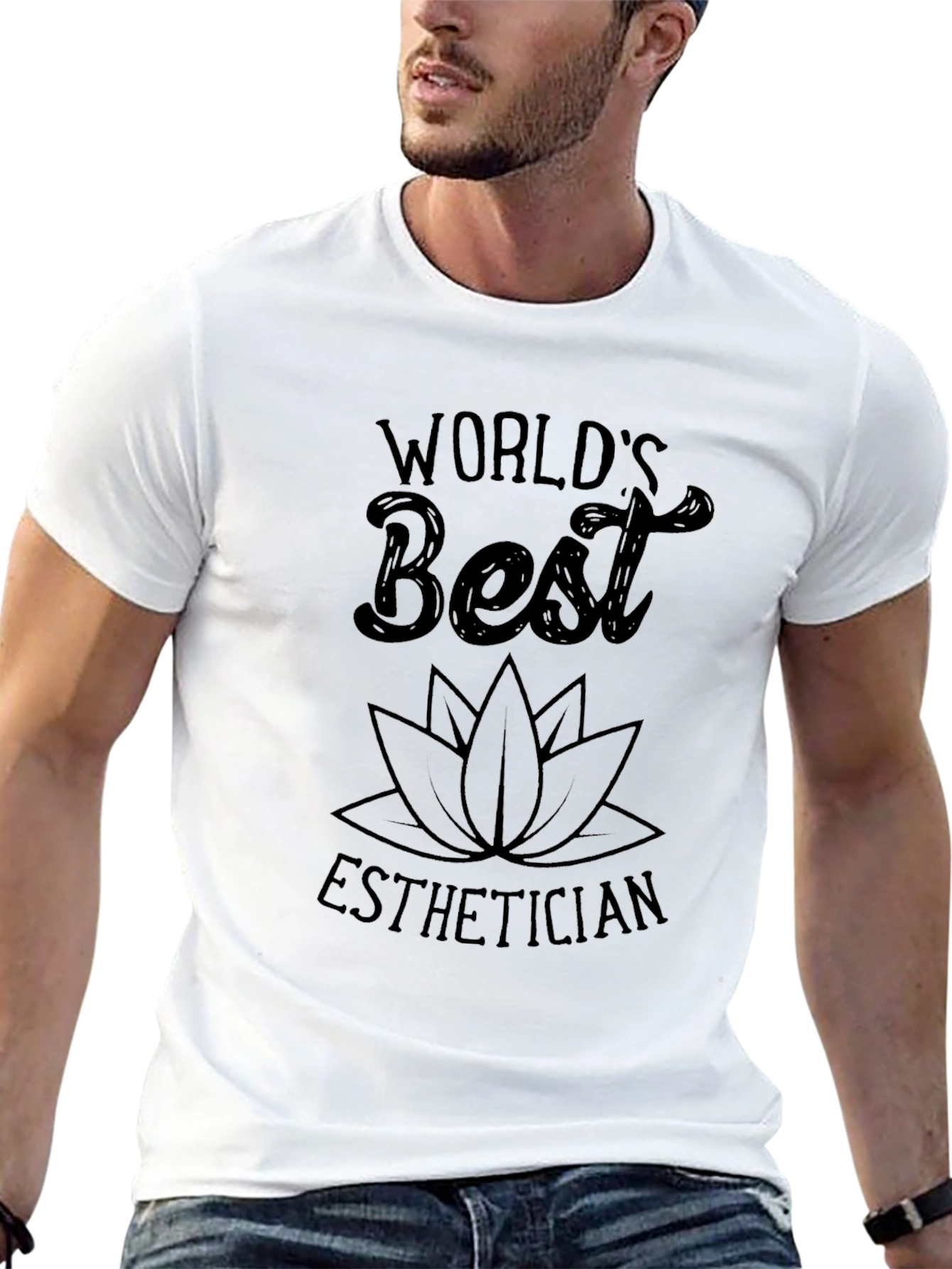 Worlds Best Esthetician Black Graphic T-Shirt