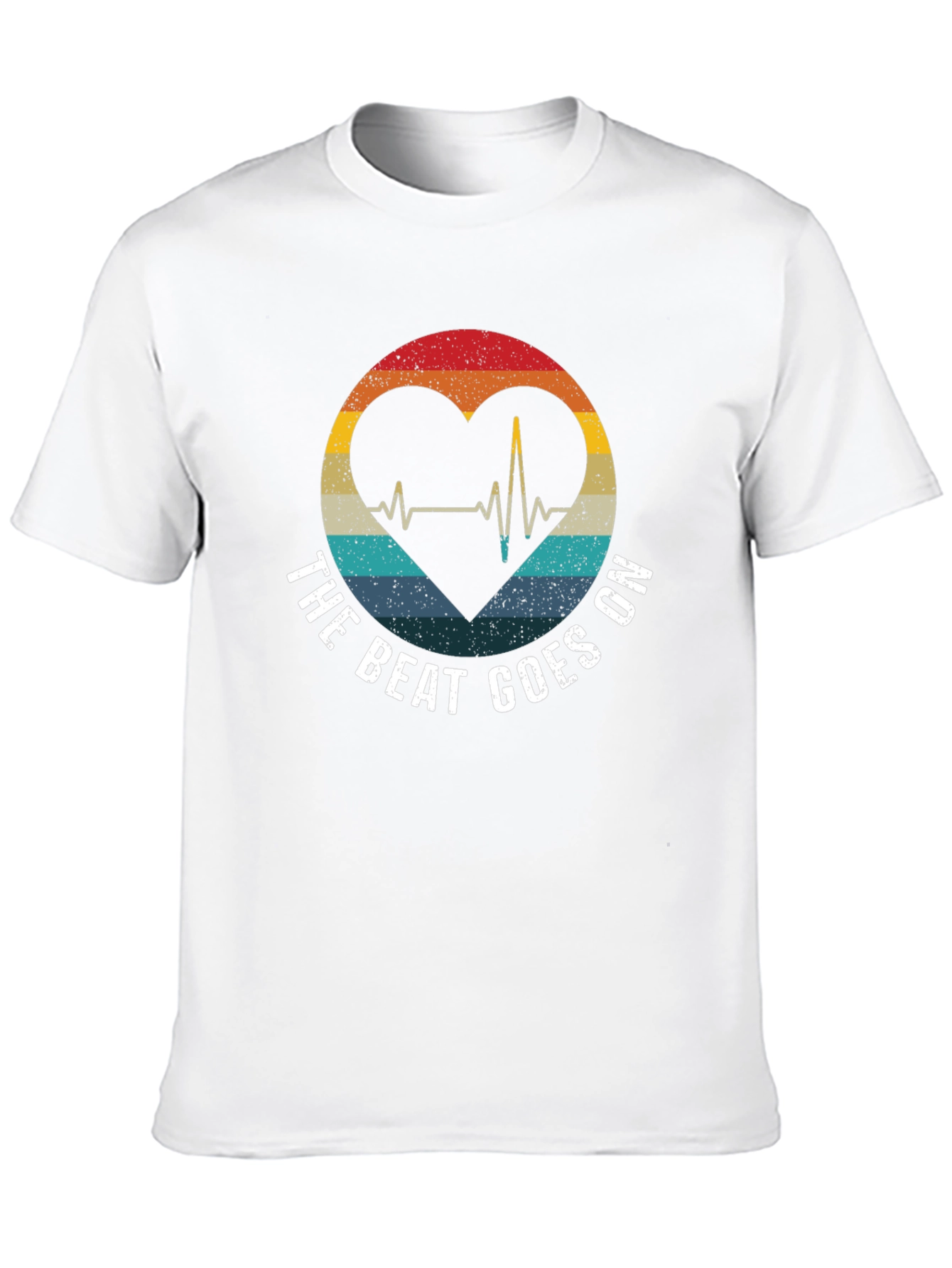 The Beat Goes On Heartbeat Graphic Tee