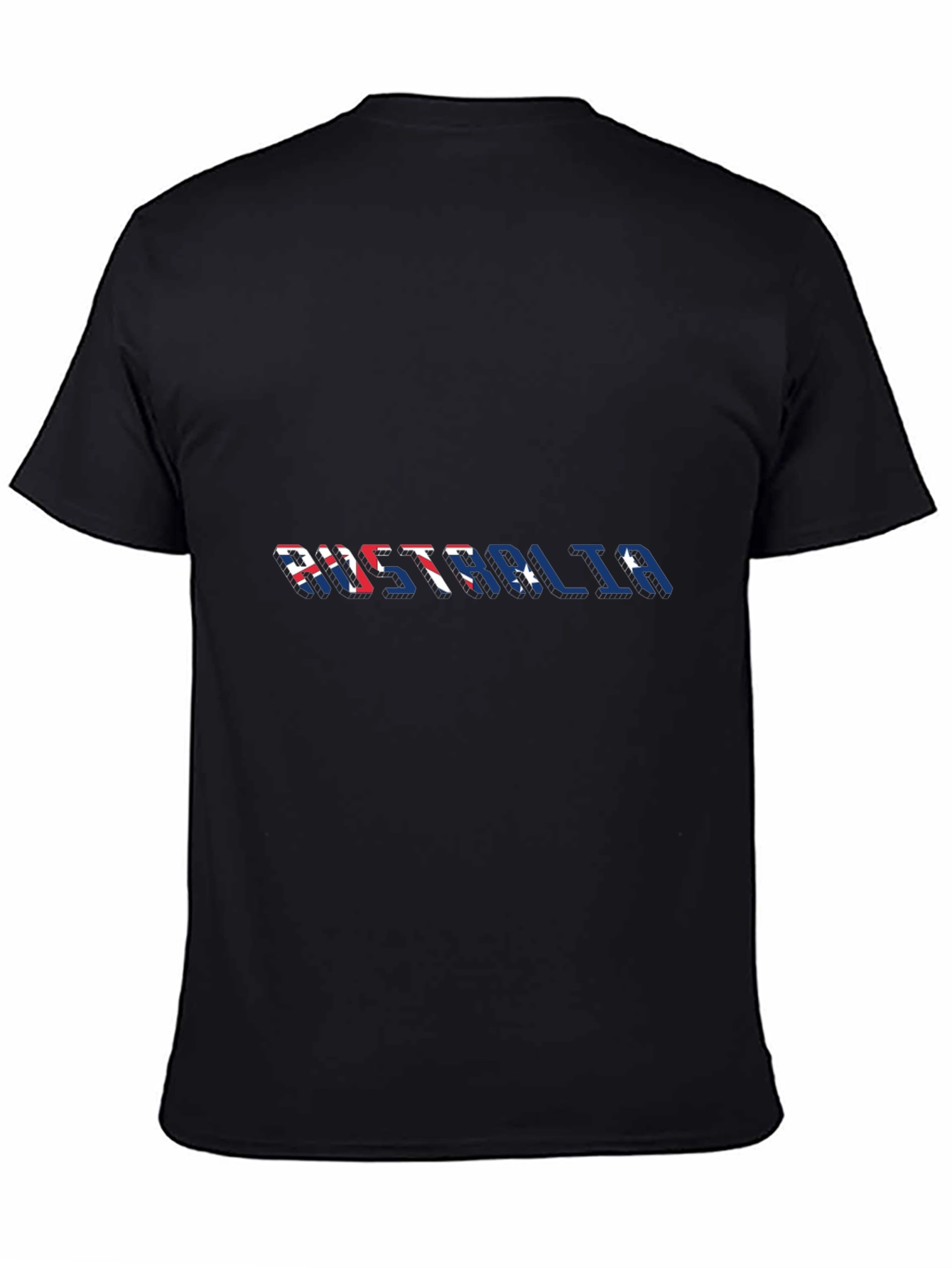 Australia Flag Fill Black Tee