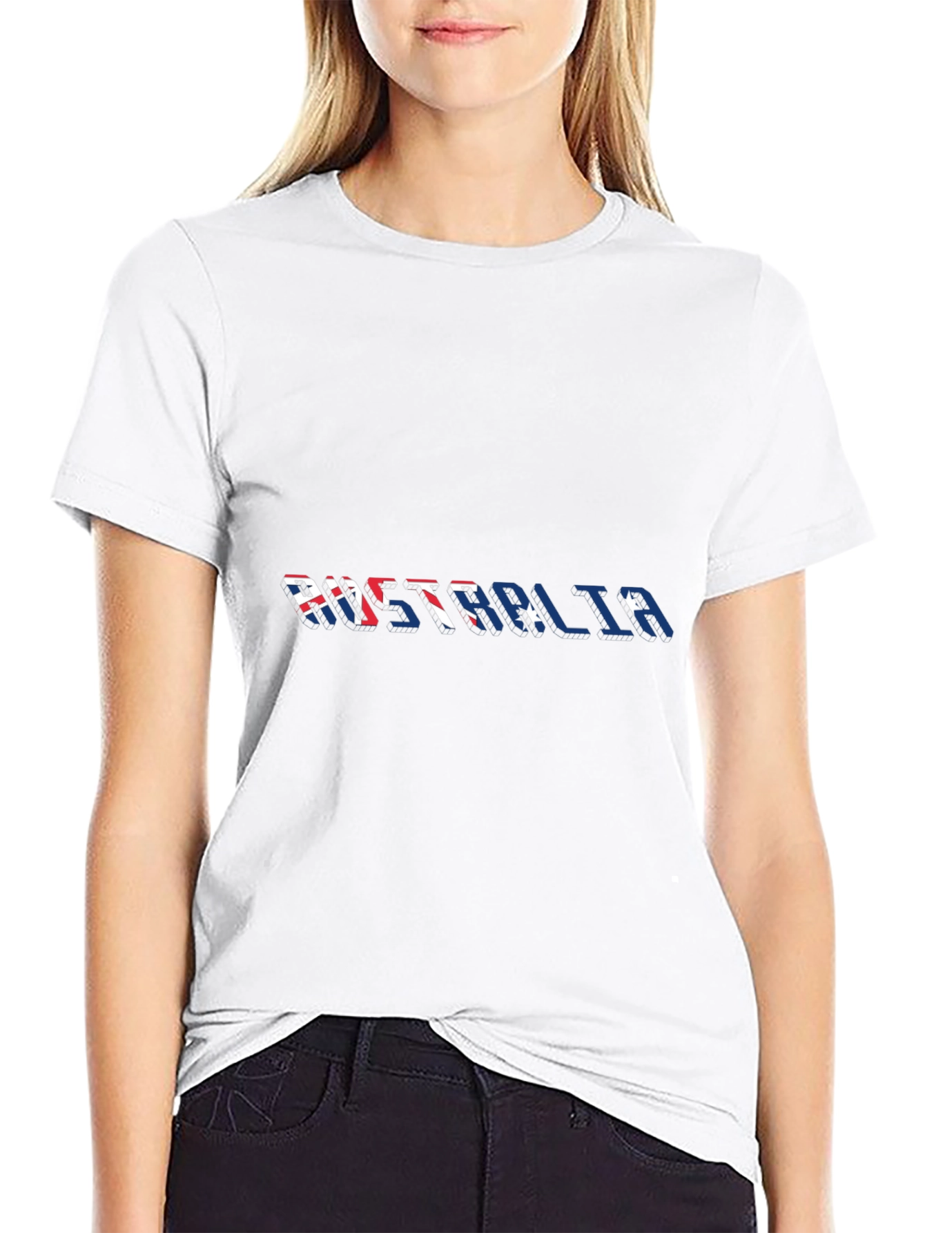 Australia Flag Fill Black Tee