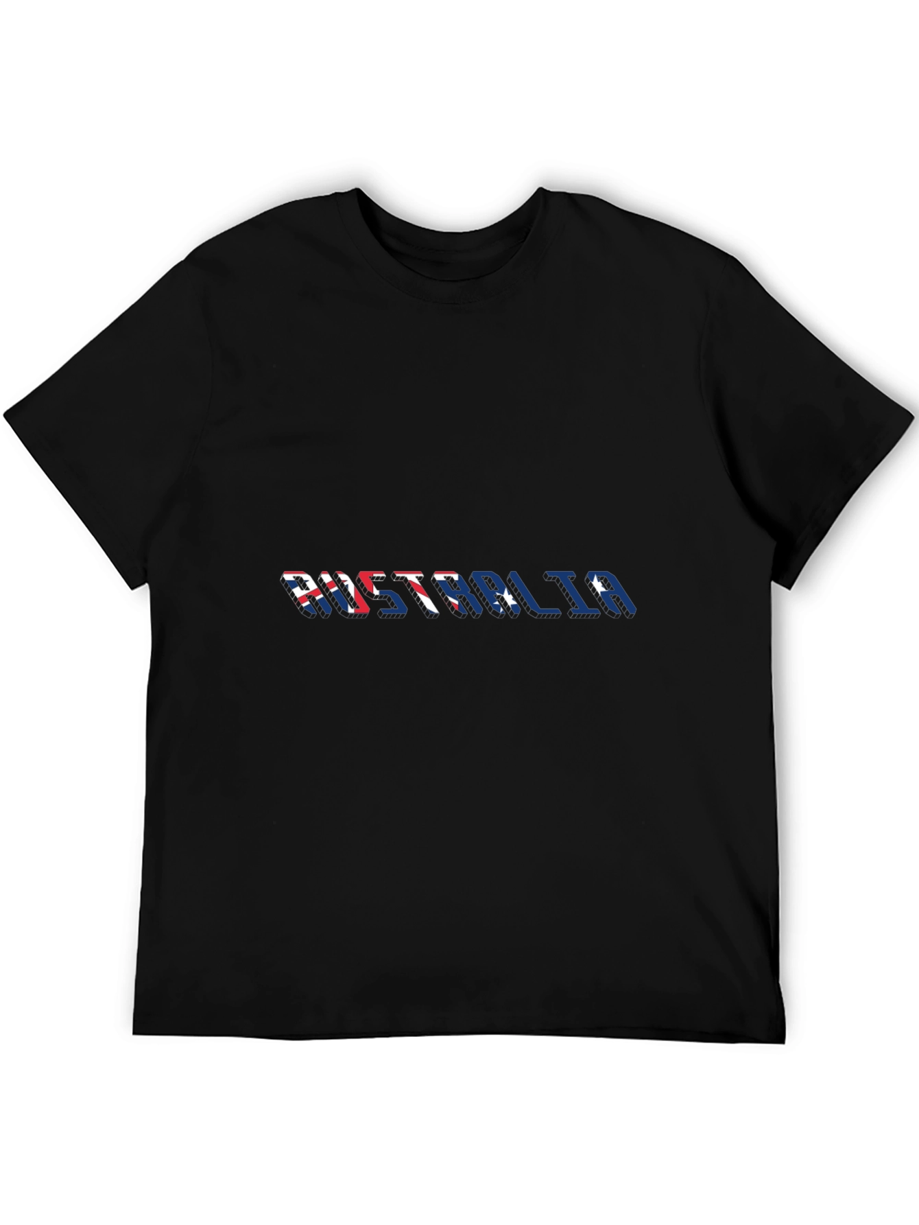 Australia Flag Fill Black Tee