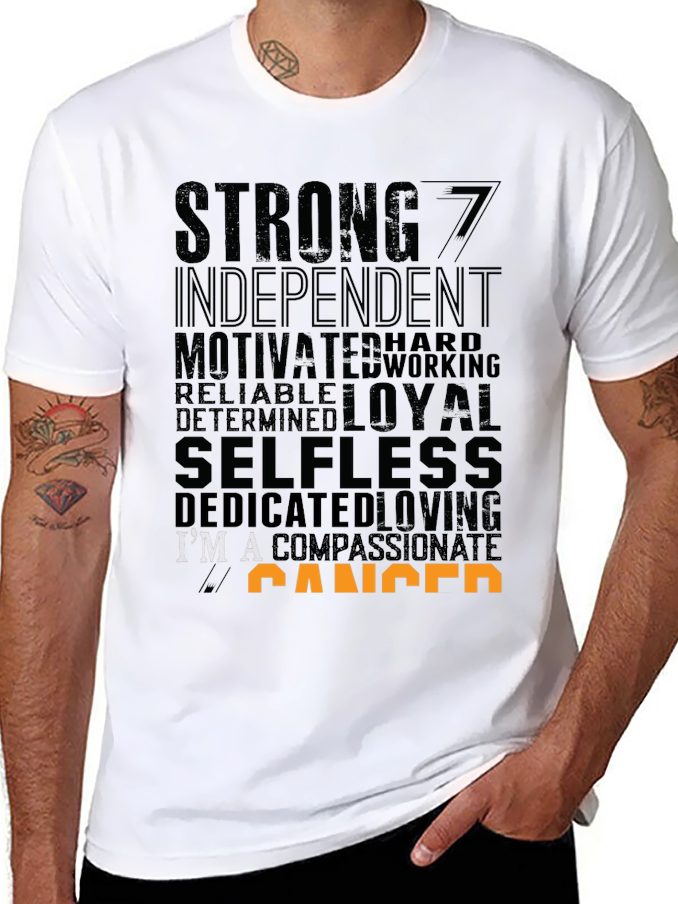 Cancer Zodiac T-Shirt - Strong Loyal Selfless