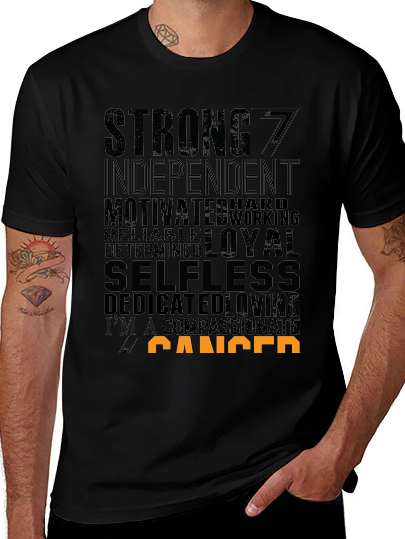 Cancer Zodiac T-Shirt - Strong Loyal Selfless