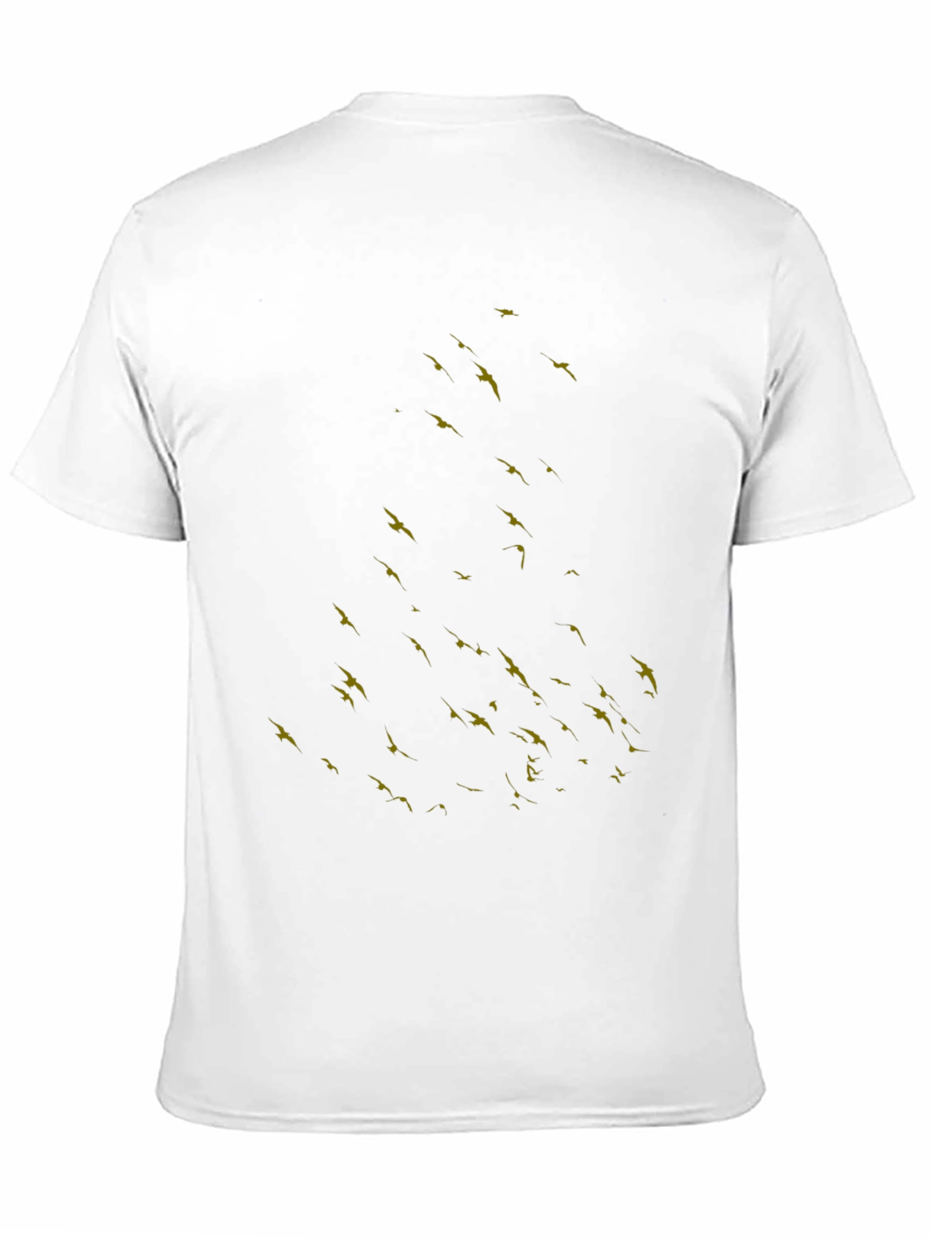 Black T-Shirt with Bird Silhouette Design