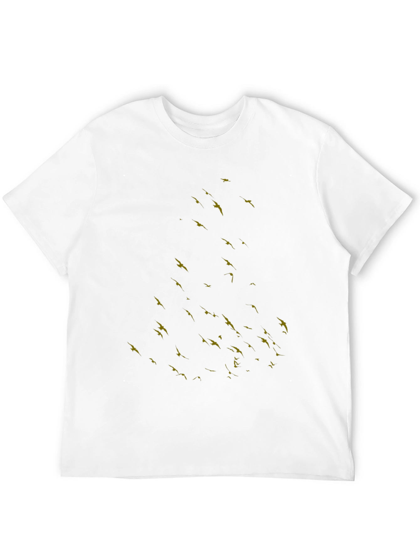 Black T-Shirt with Bird Silhouette Design