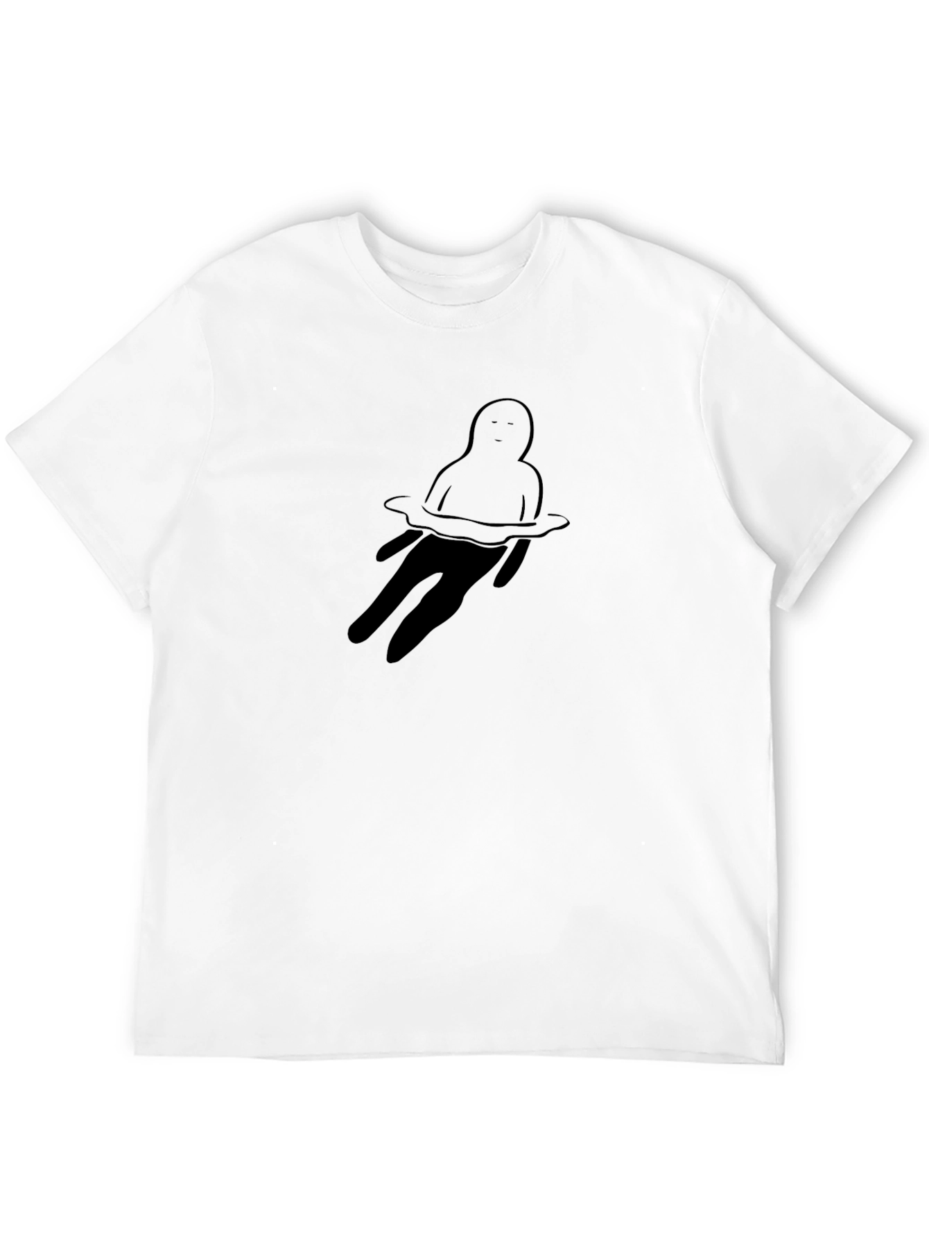 Black T-Shirt with Drowning Graphic