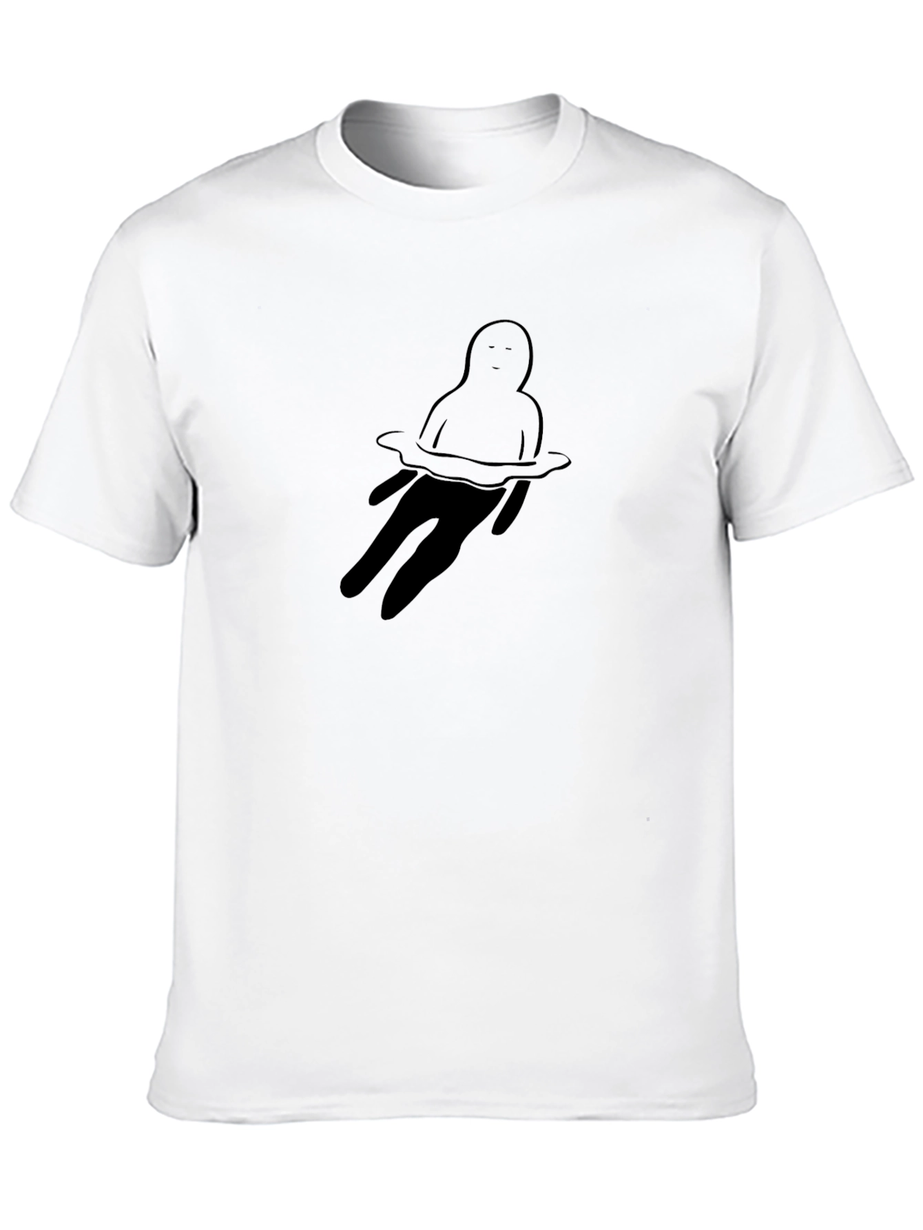 Black T-Shirt with Drowning Graphic