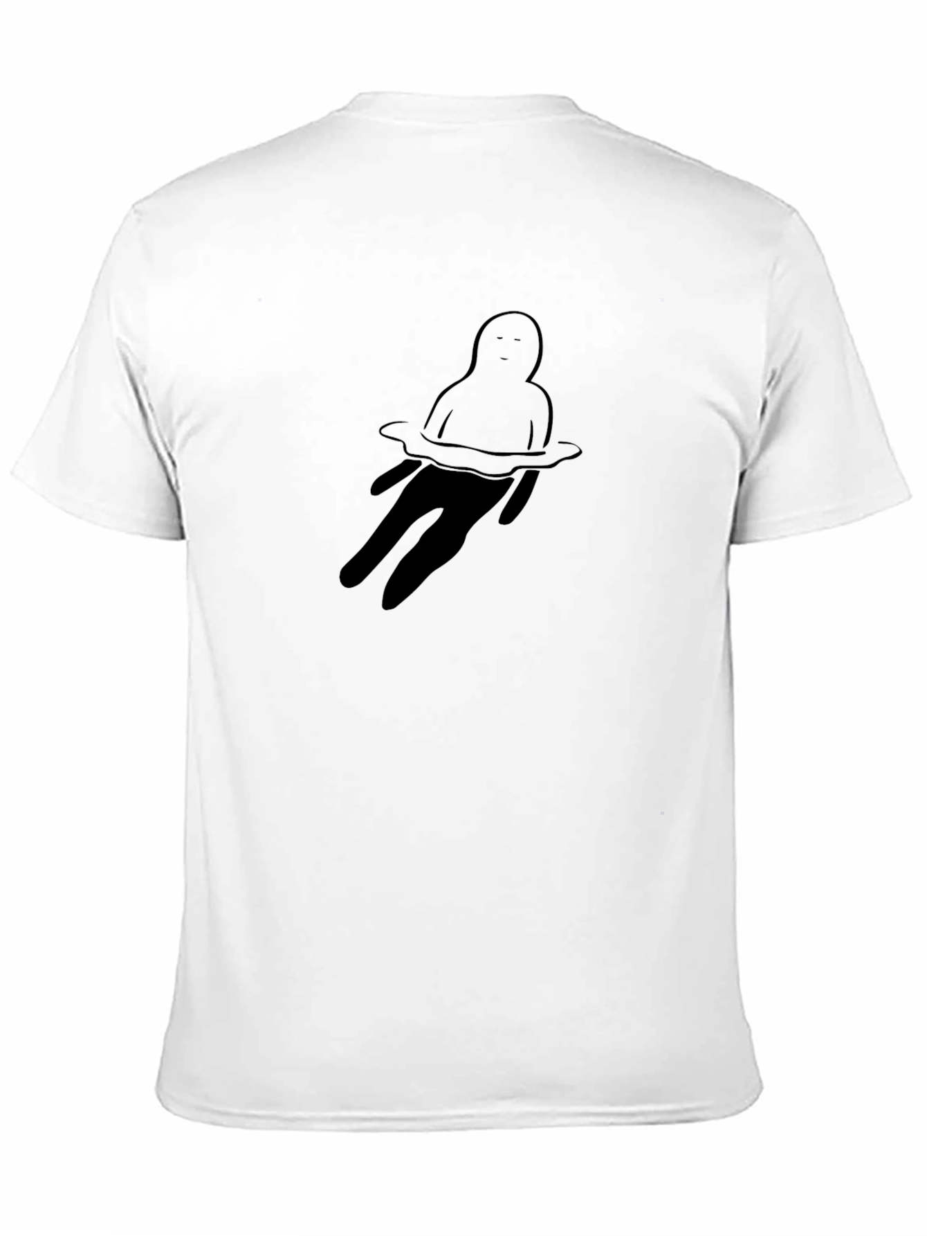Black T-Shirt with Drowning Graphic