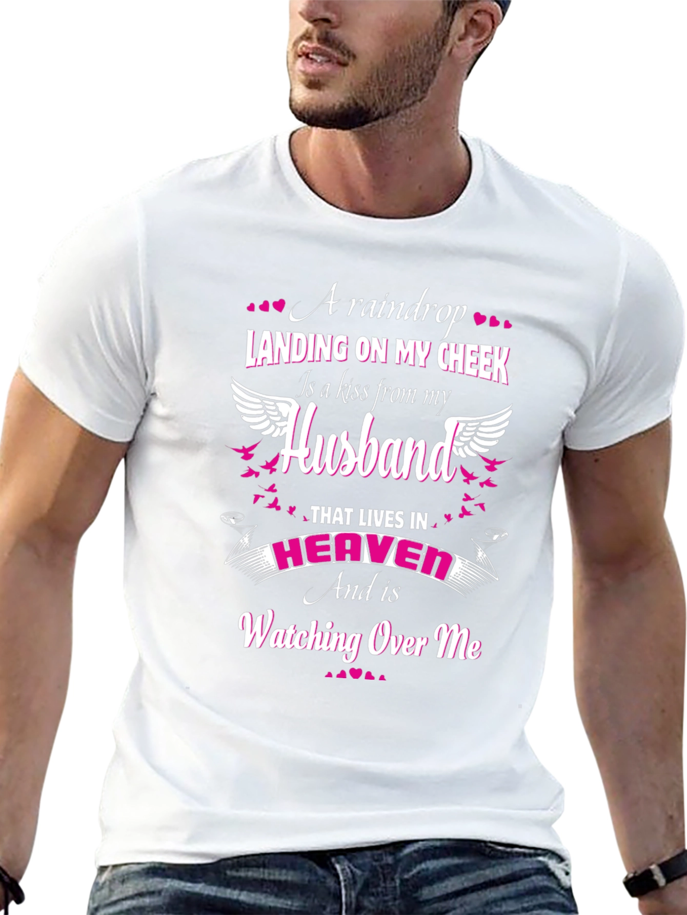 Husband in Heaven Memorial T-Shirt