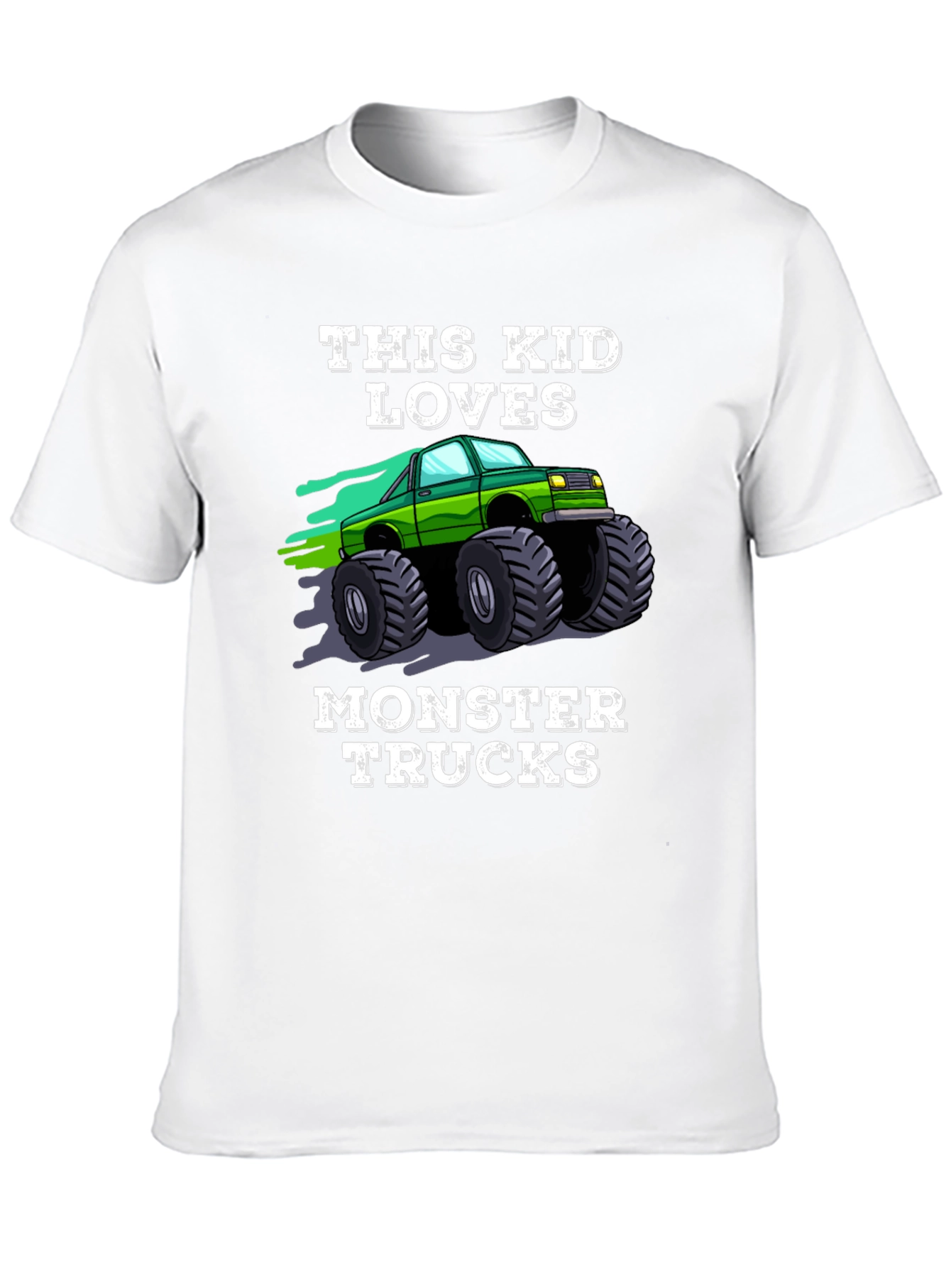 This Kid Loves Monster Trucks Black T-Shirt