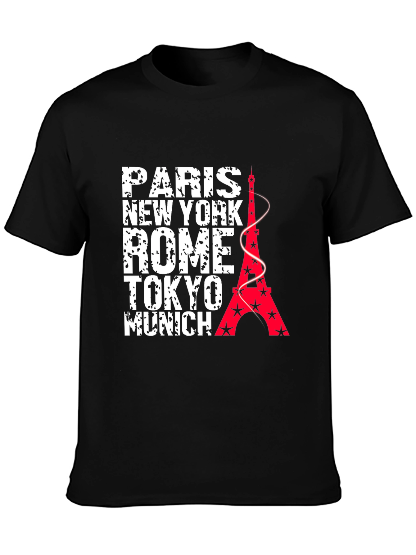 Paris New York Rome Tokyo Munich Graphic T-Shirt