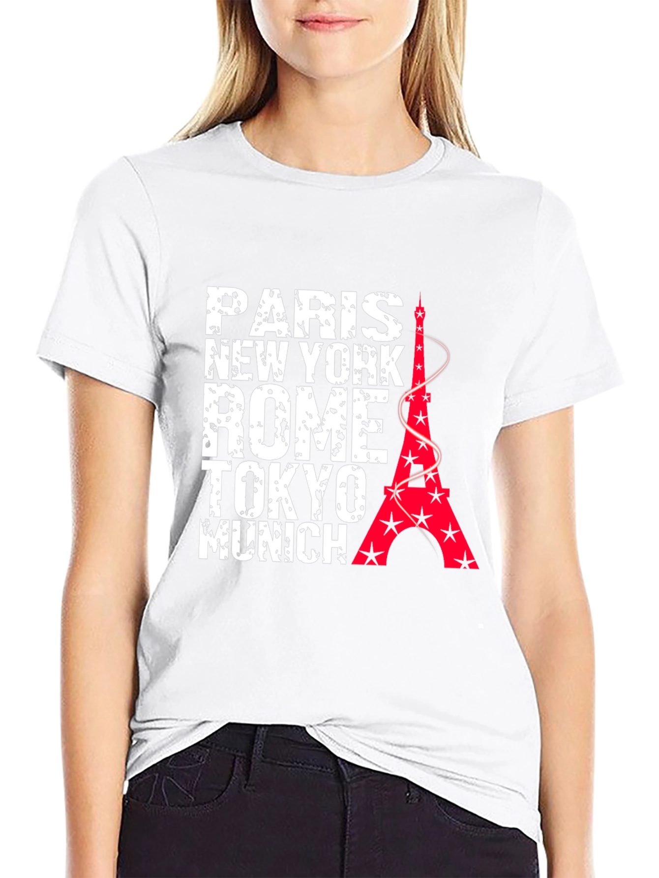 Paris New York Rome Tokyo Munich Graphic T-Shirt