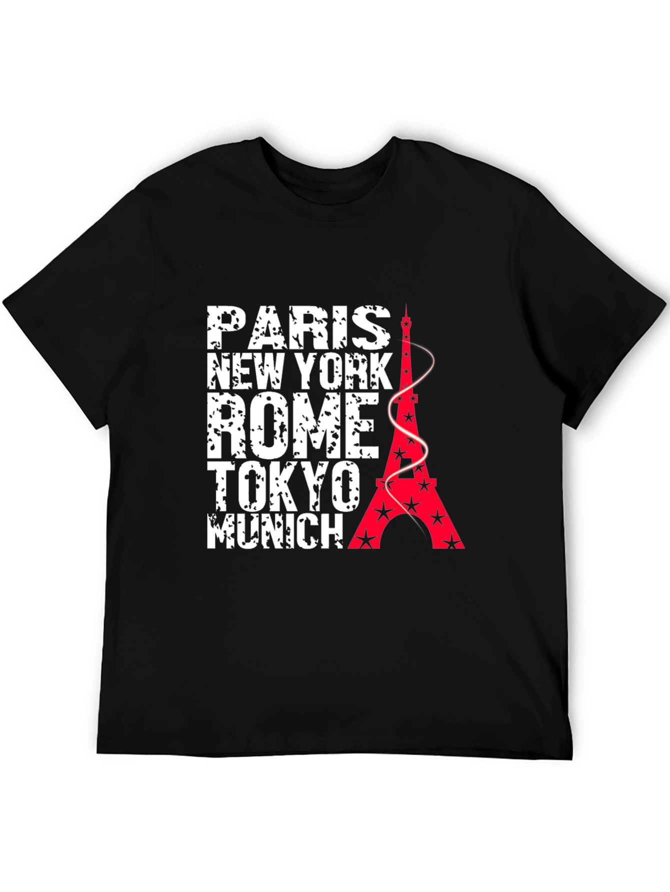 Paris New York Rome Tokyo Munich Graphic T-Shirt