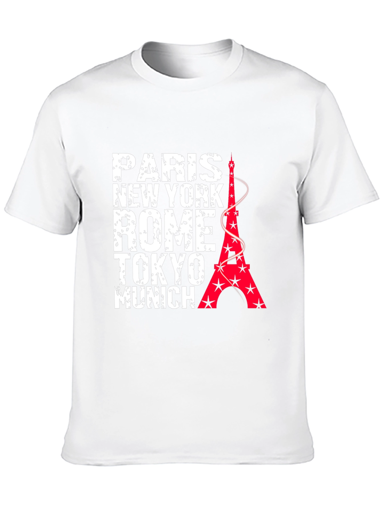 Paris New York Rome Tokyo Munich Graphic T-Shirt