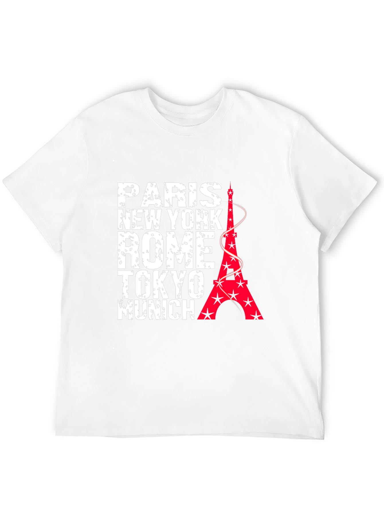Paris New York Rome Tokyo Munich Graphic T-Shirt