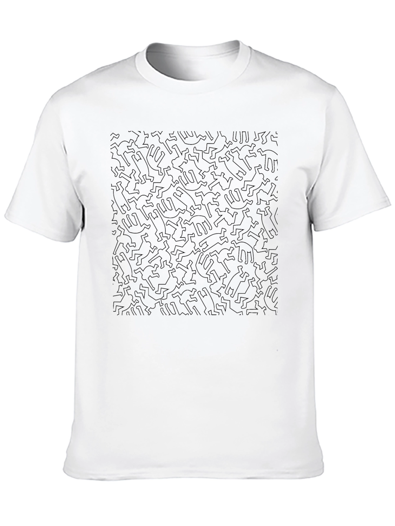 Abstract Pattern Black T-Shirt