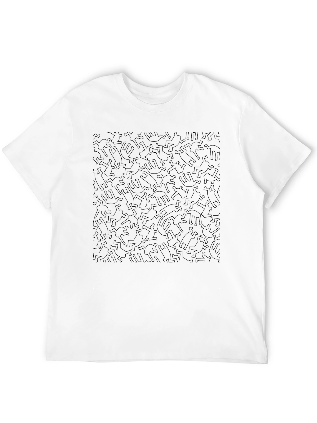 Abstract Pattern Black T-Shirt