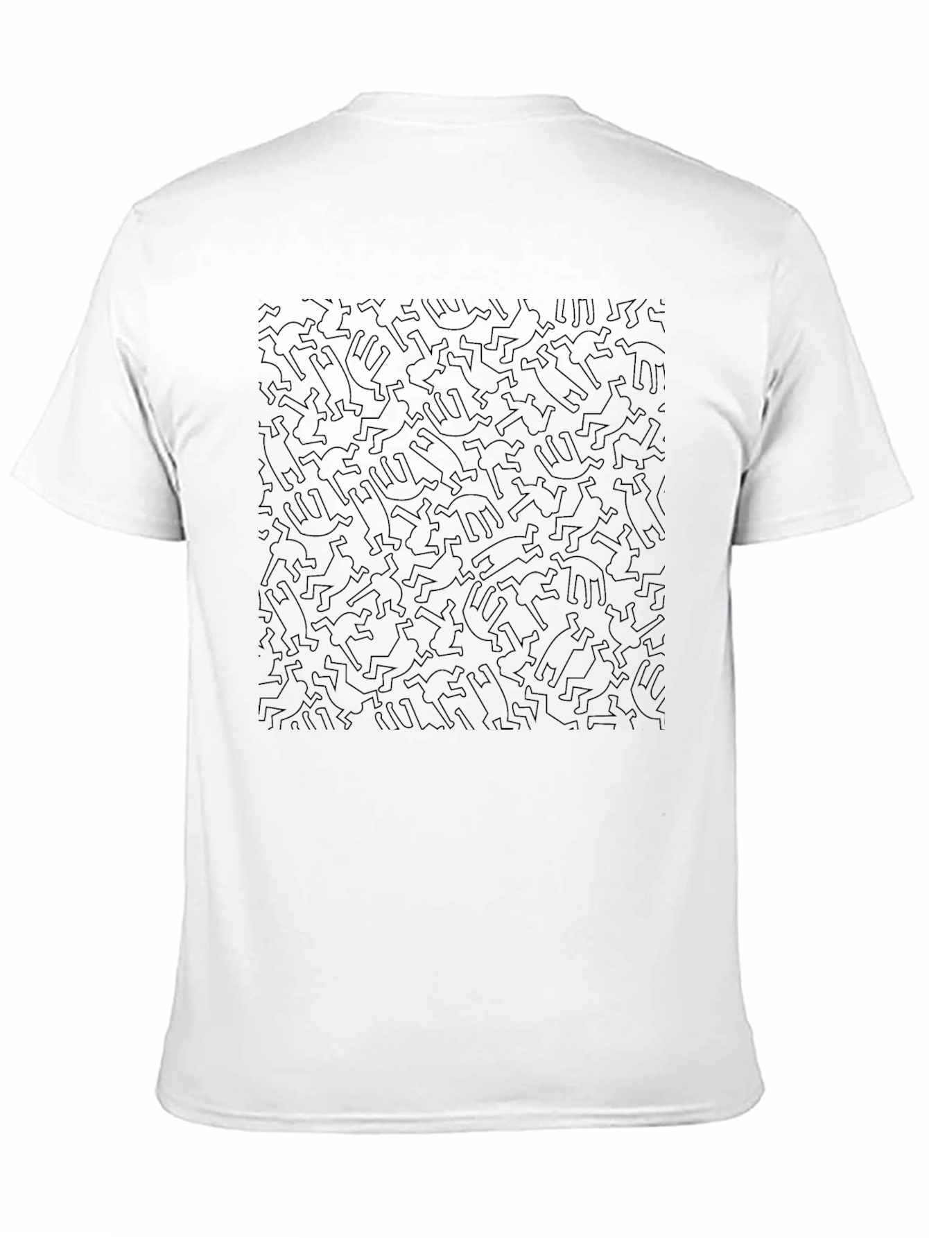 Abstract Pattern Black T-Shirt