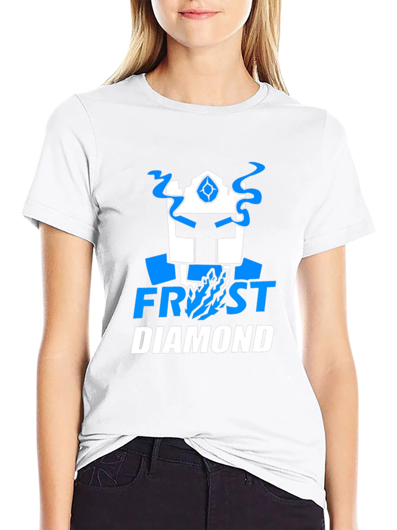 Frost Diamond Graphic Tee - Cool Black T-Shirt