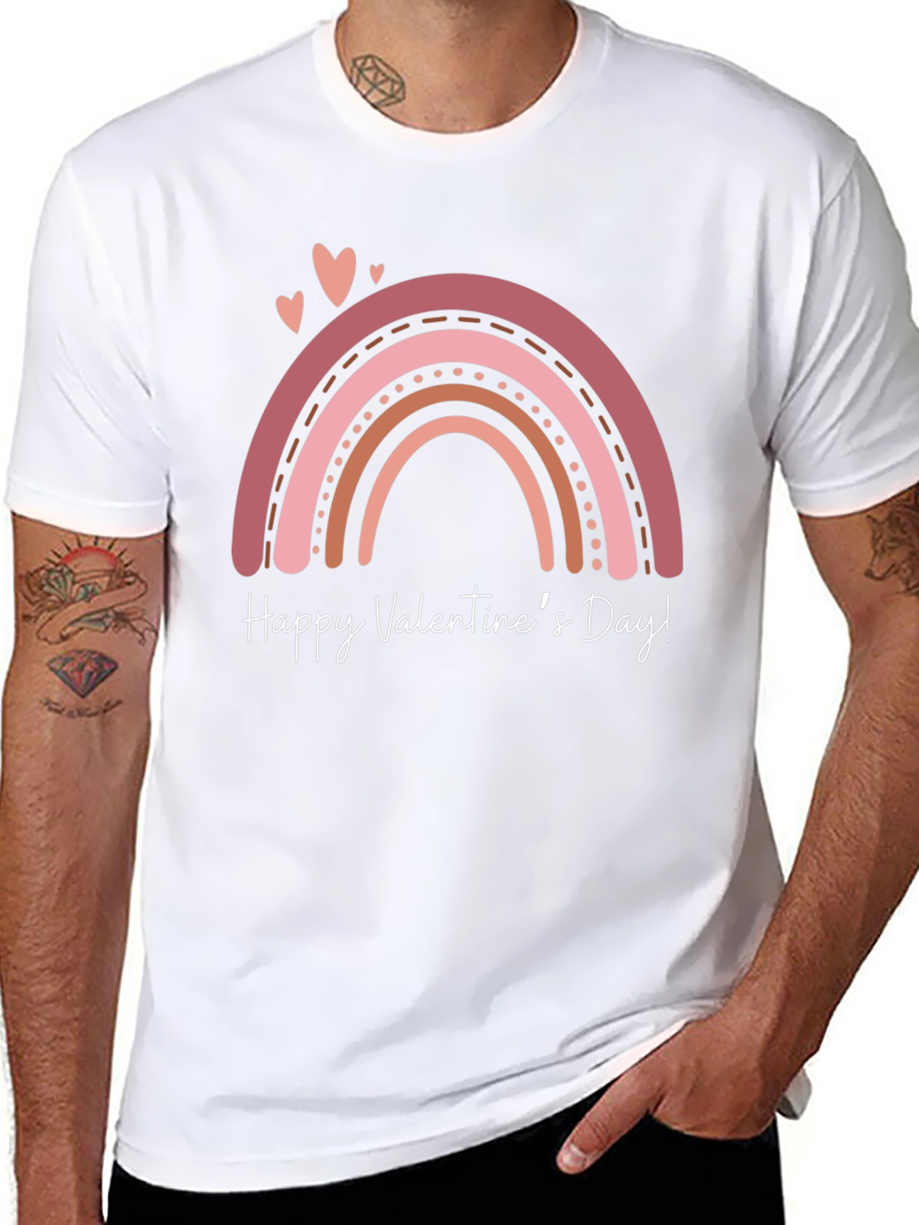 Valentines Day Rainbow Graphic Tee