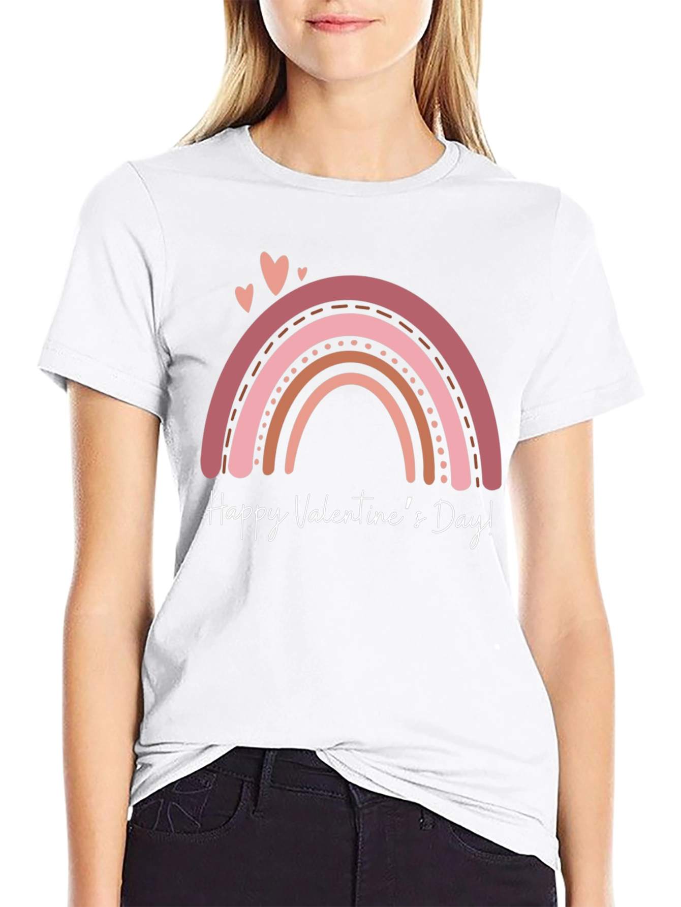 Valentines Day Rainbow Graphic Tee