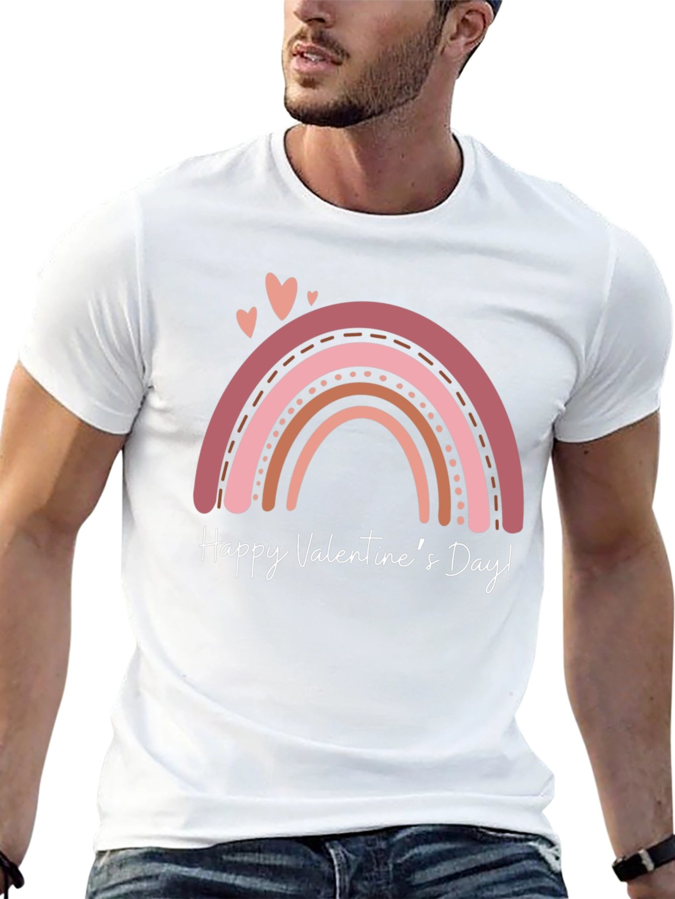 Valentines Day Rainbow Graphic Tee