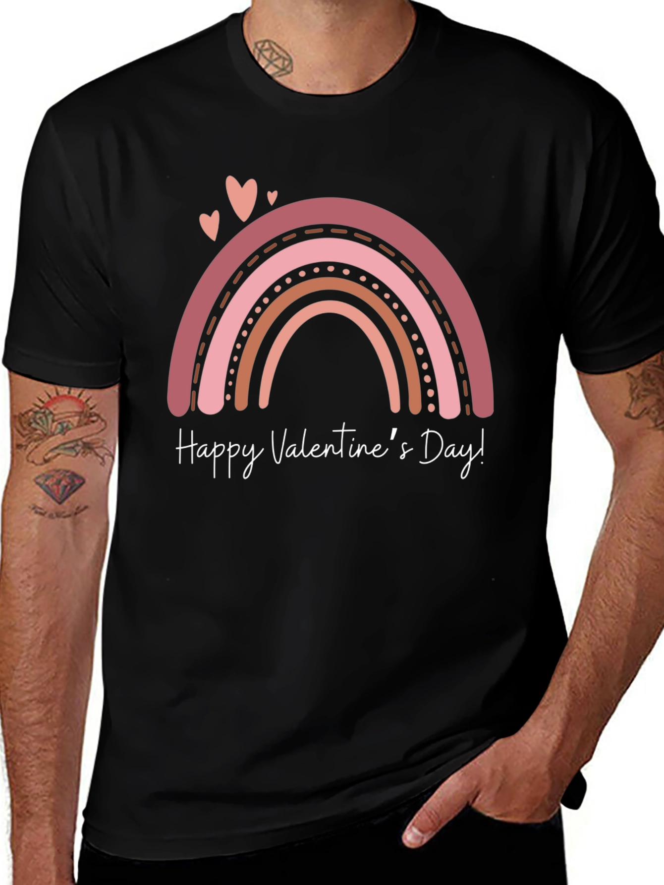 Valentines Day Rainbow Graphic Tee