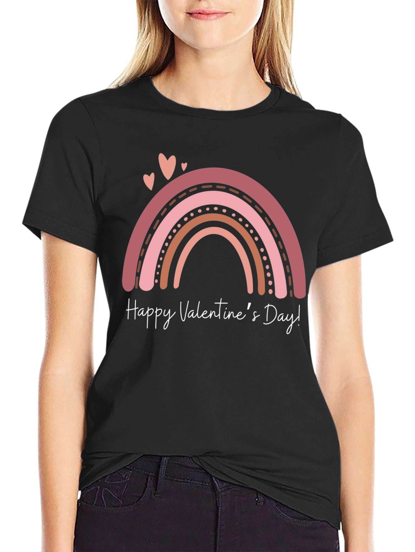 Valentines Day Rainbow Graphic Tee