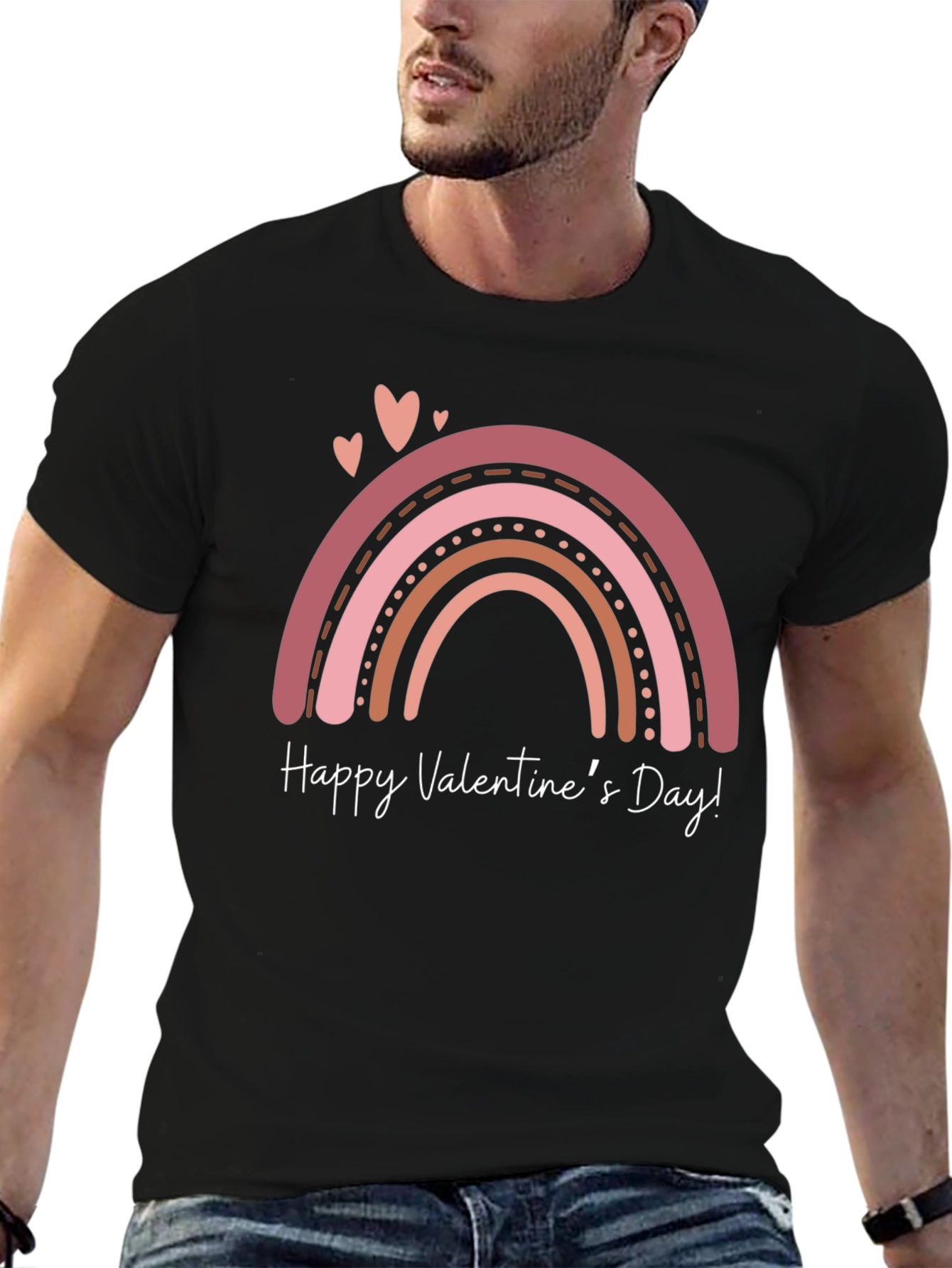 Valentines Day Rainbow Graphic Tee