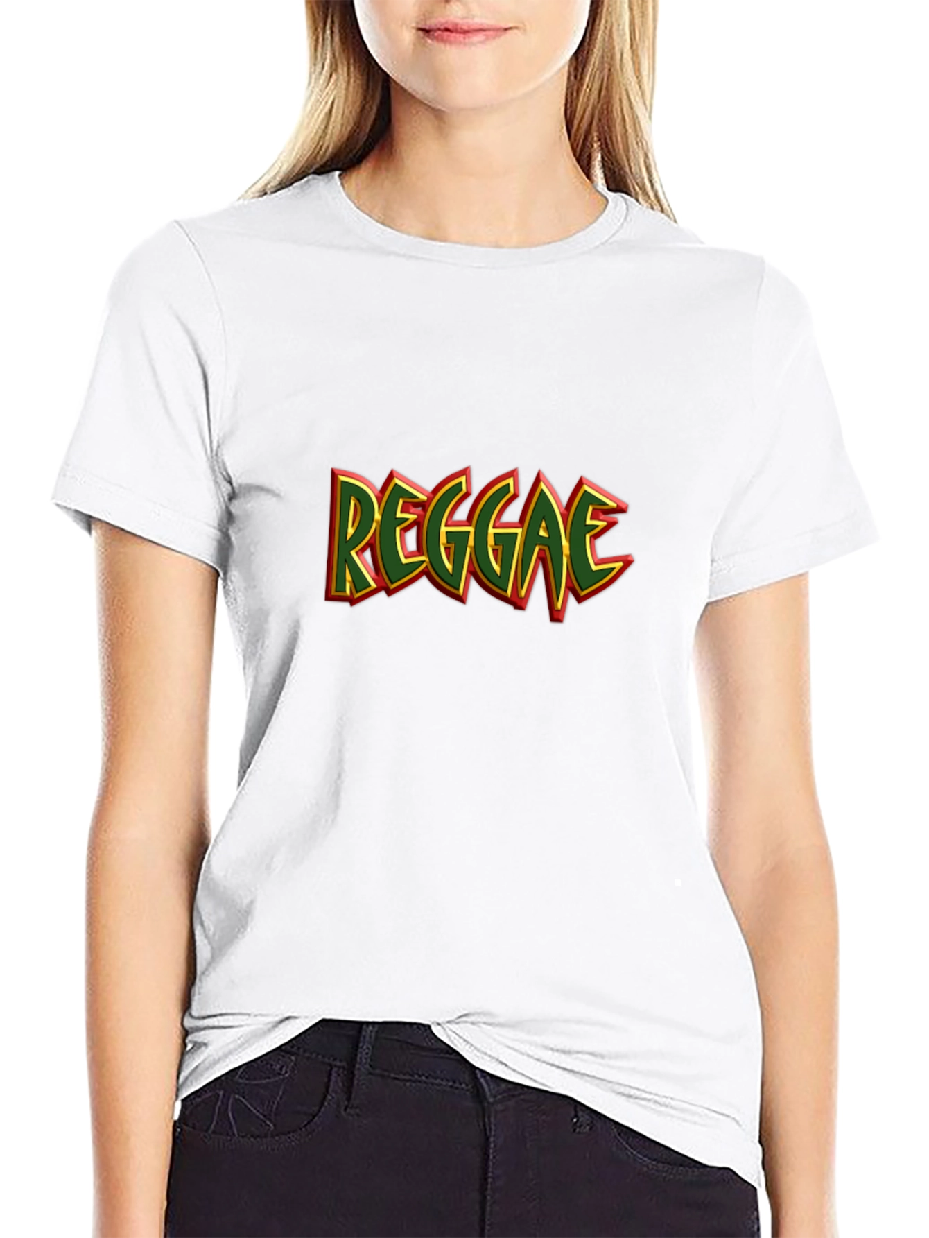 Reggae Style Graphic T-Shirt - Black