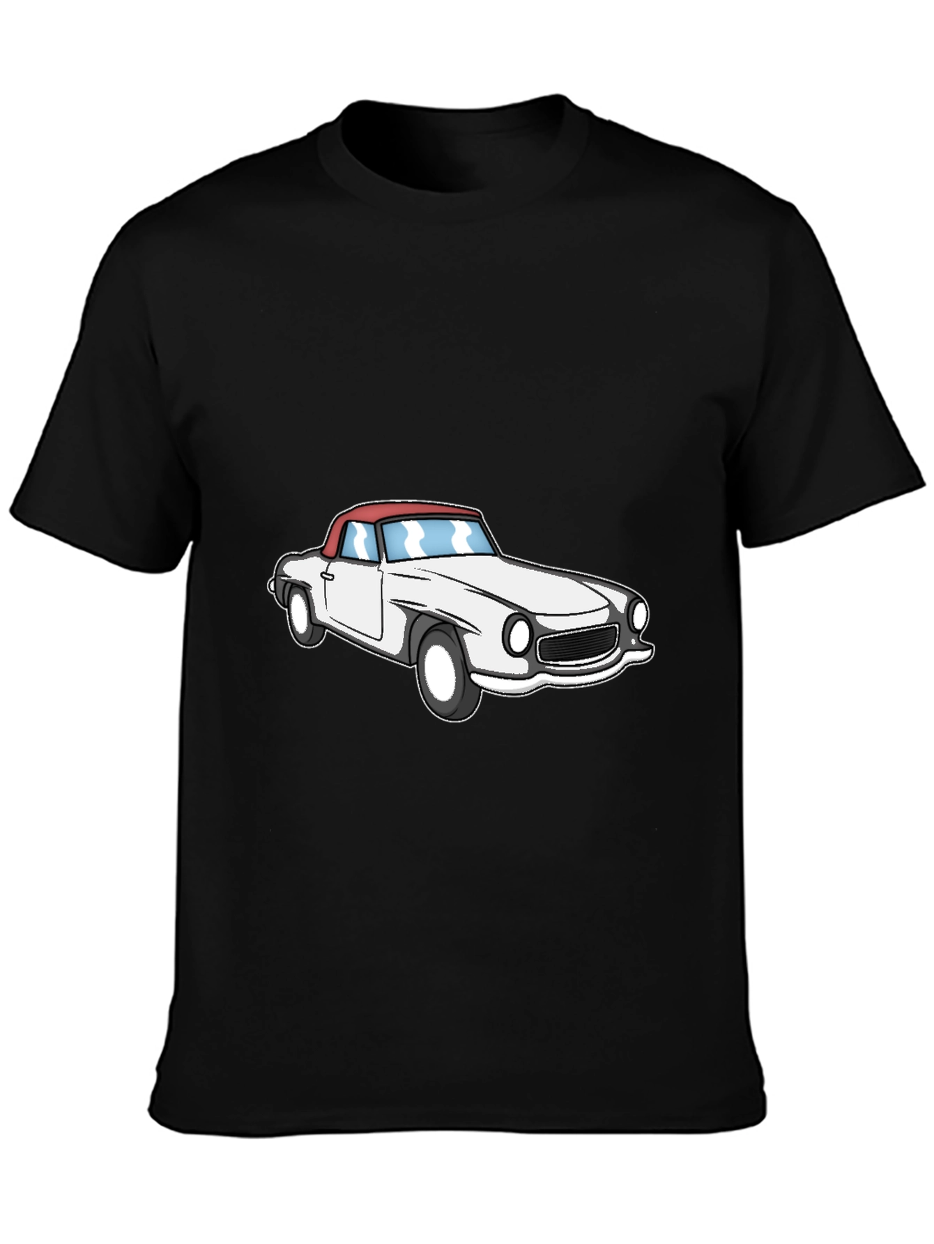 Classic Car Graphic Tee - Black Short Sleeve