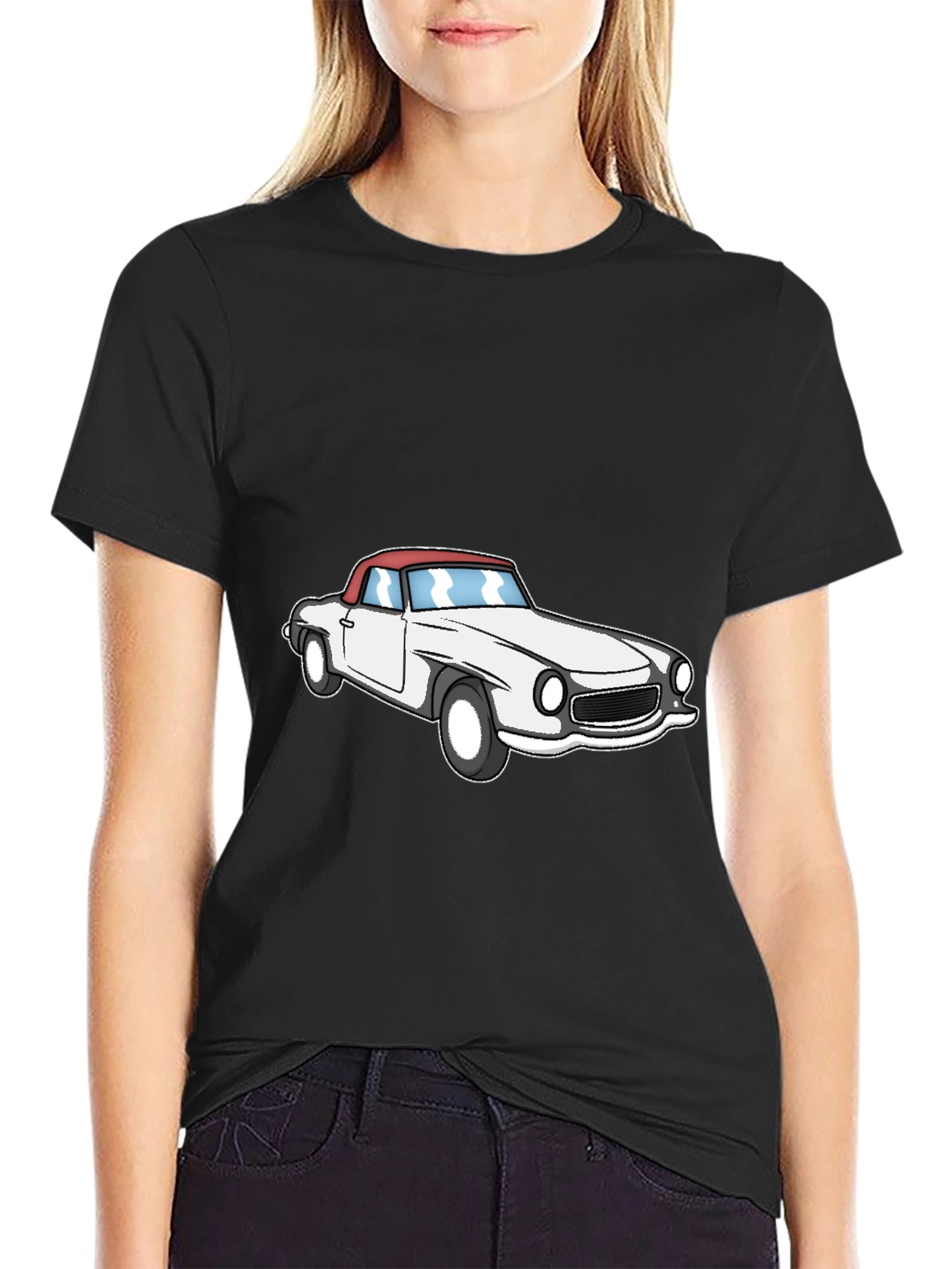 Classic Car Graphic Tee - Black Short Sleeve