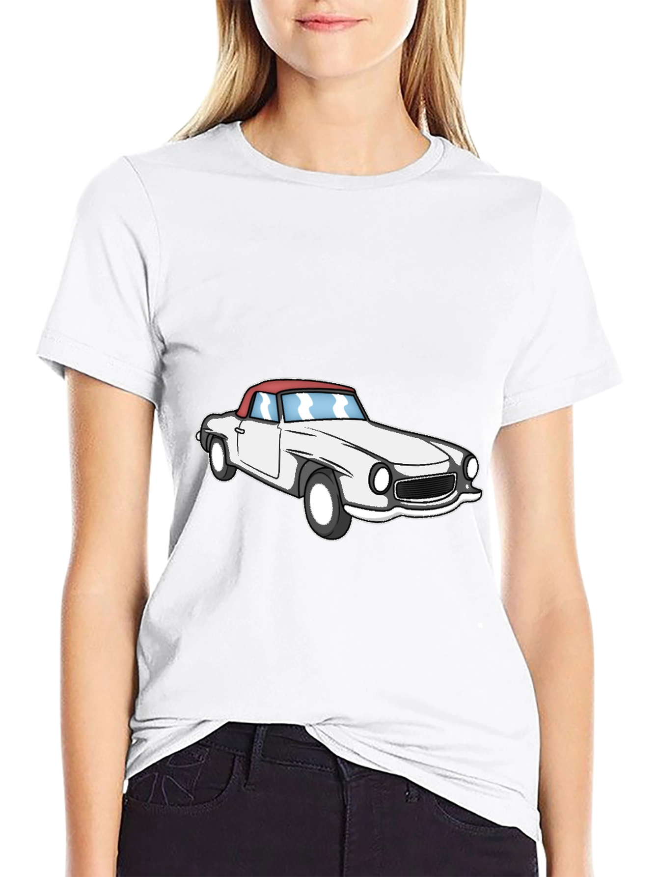 Classic Car Graphic Tee - Black Short Sleeve