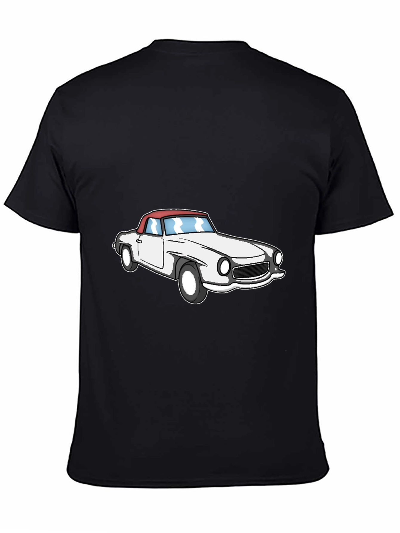 Classic Car Graphic Tee - Black Short Sleeve