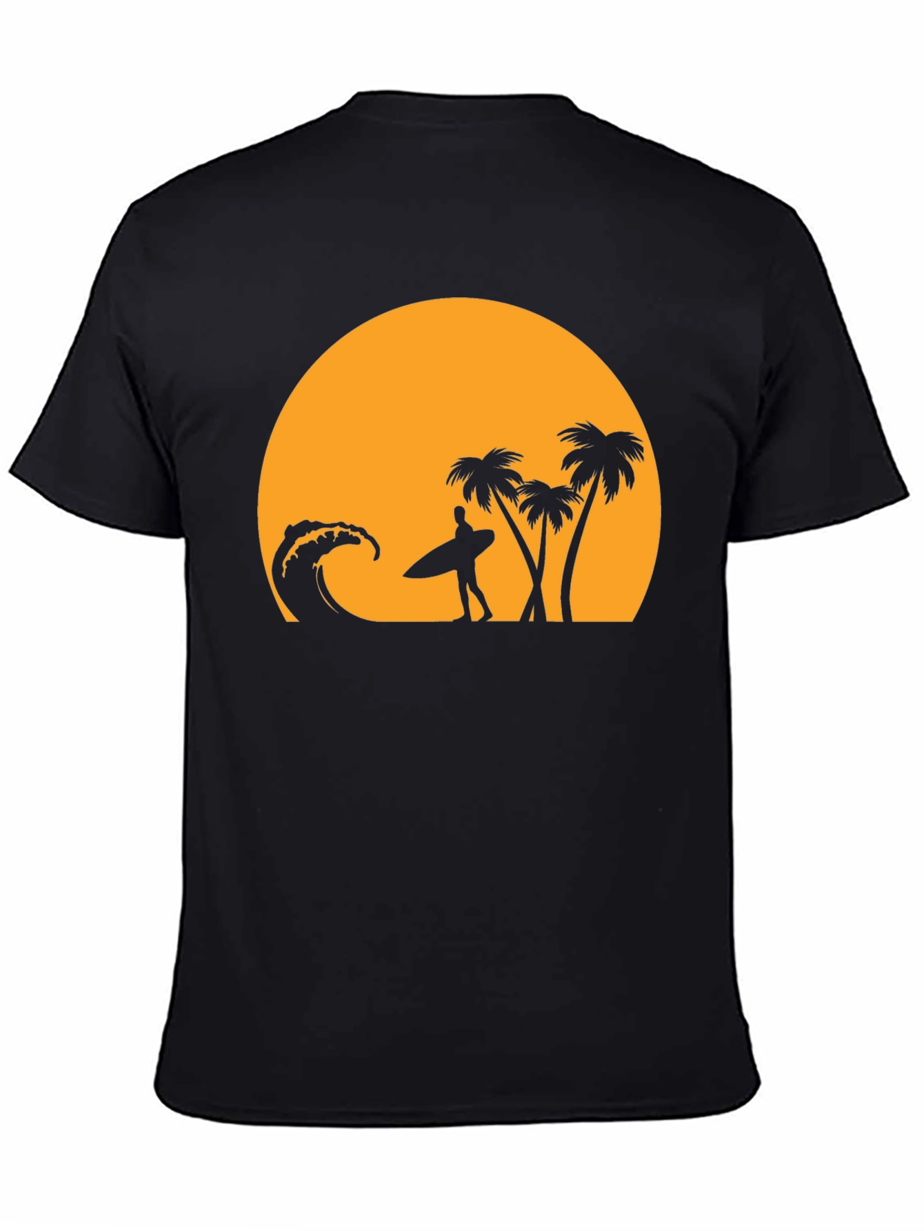 Sunset Beach Surfer Graphic T-Shirt