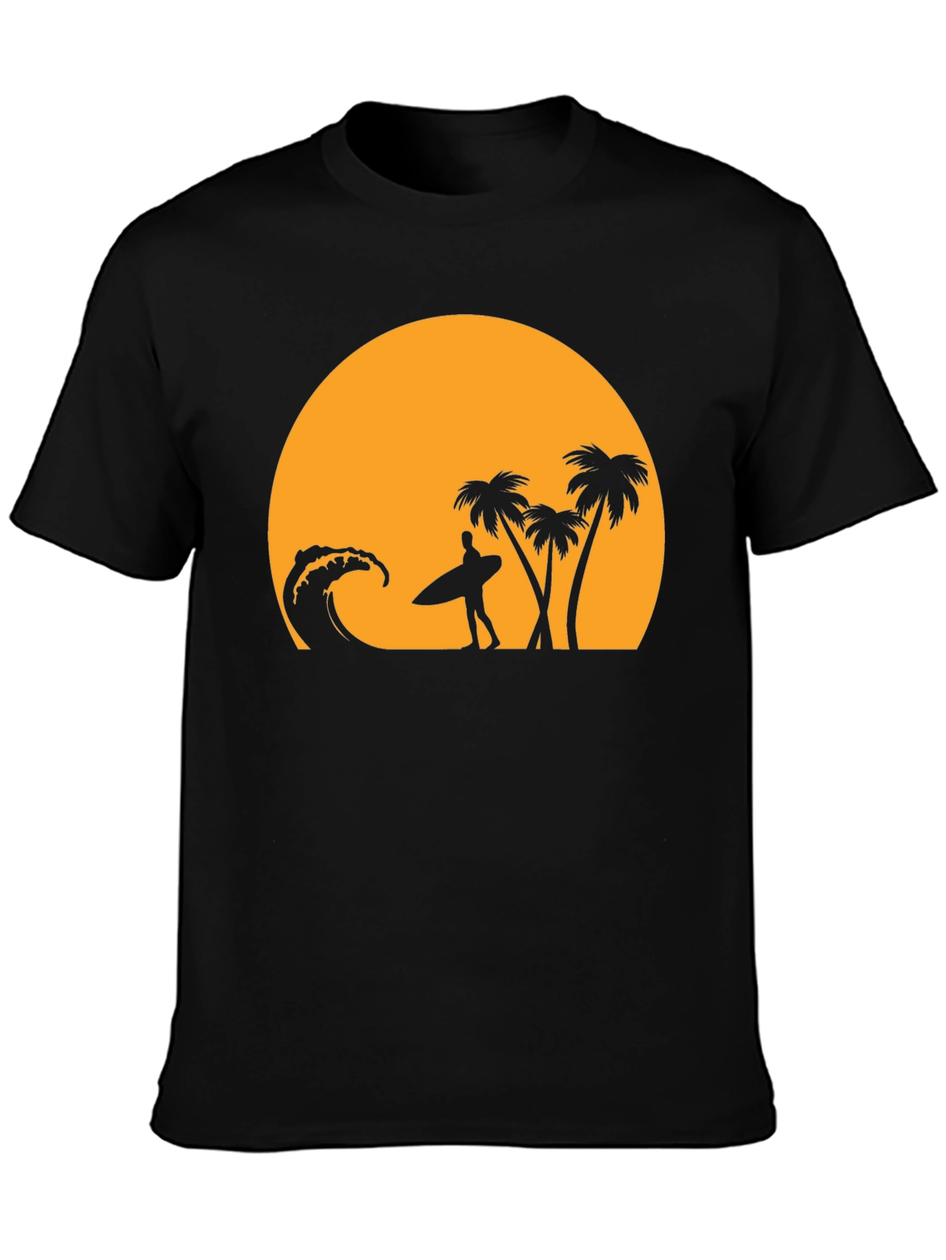 Sunset Beach Surfer Graphic T-Shirt
