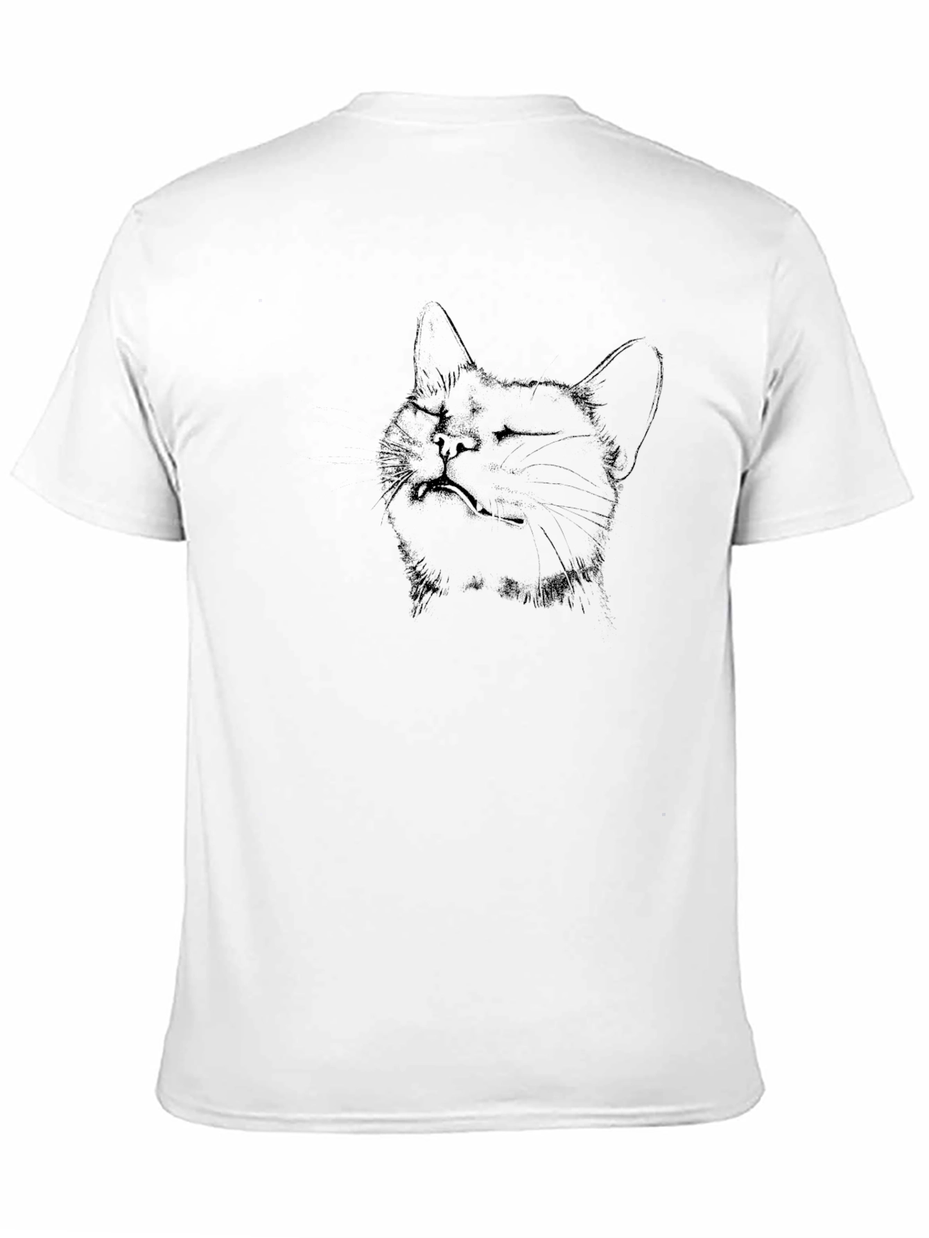 Cat Sketch Black T-Shirt - Unisex Graphic Tee