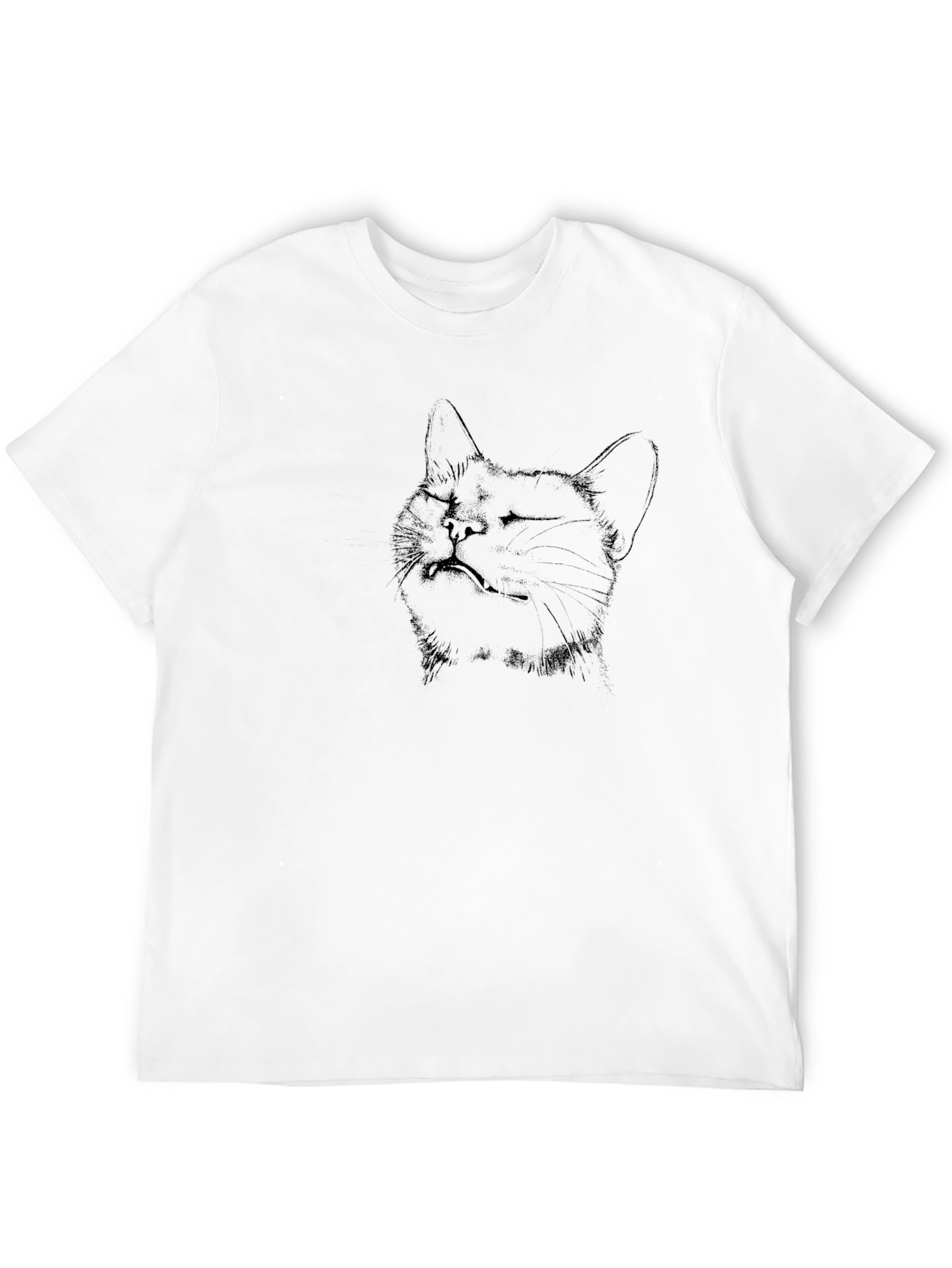 Cat Sketch Black T-Shirt - Unisex Graphic Tee