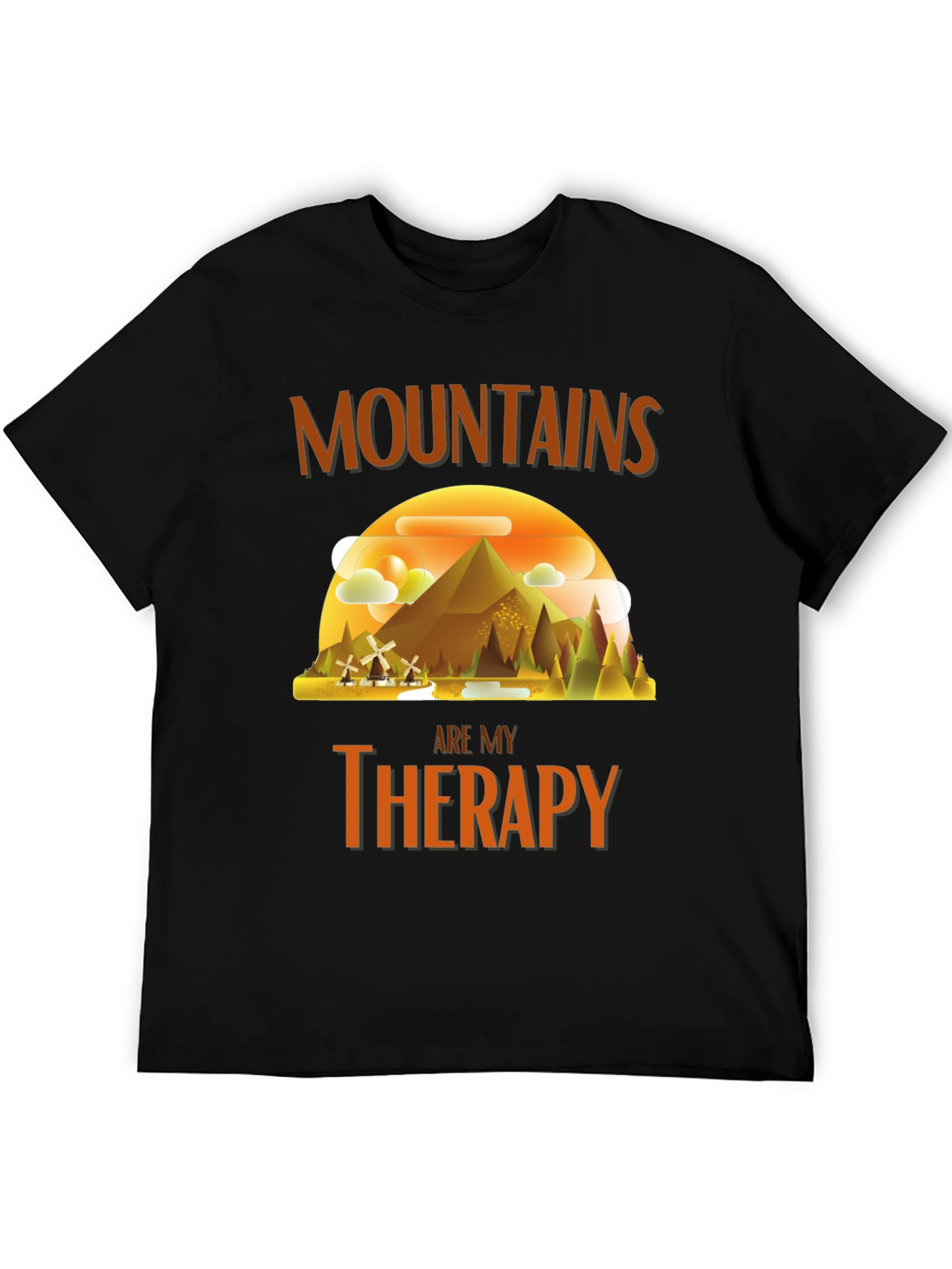 Mountains Are My Therapy Graphic T-Shirt