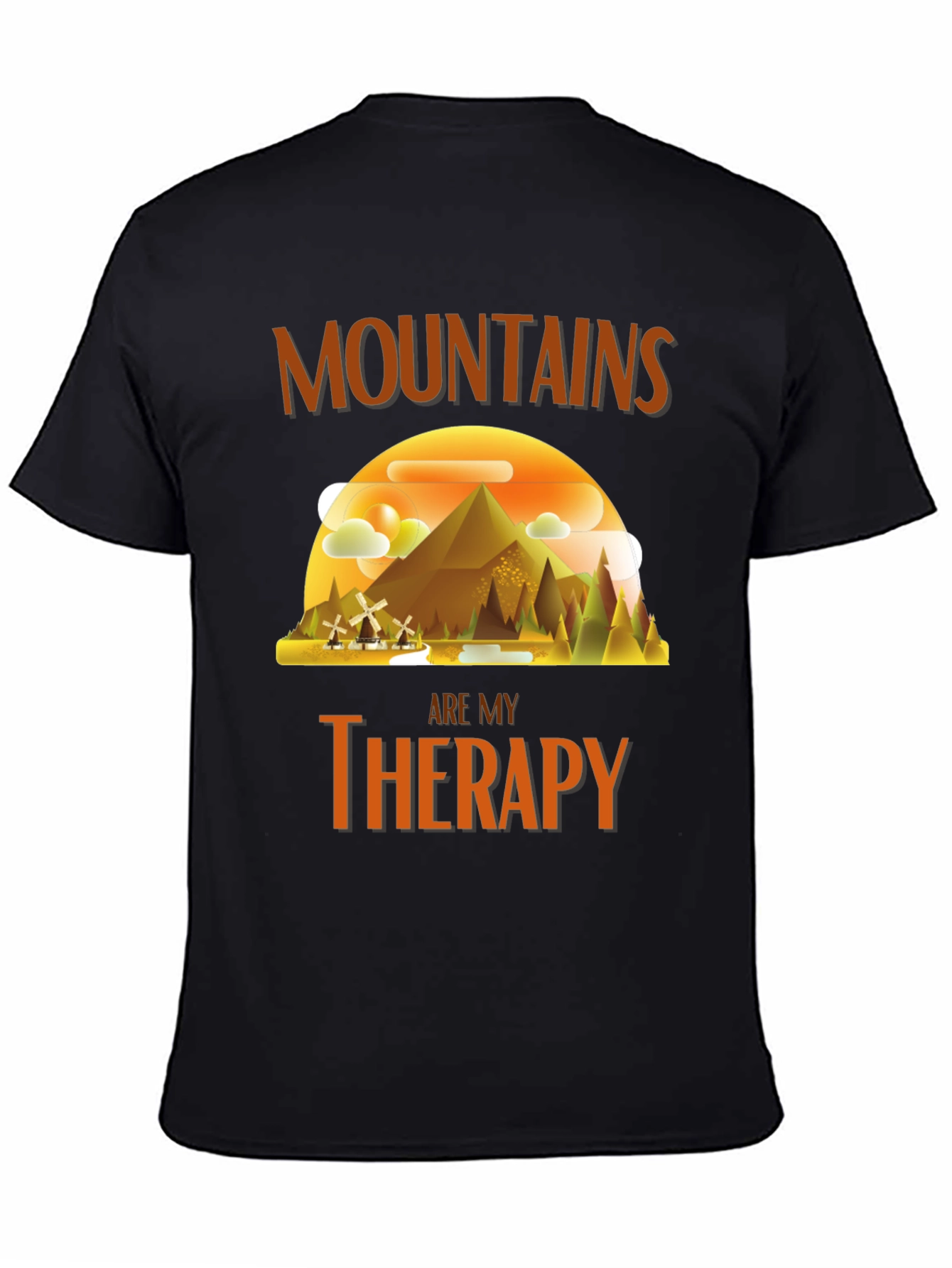 Mountains Are My Therapy Graphic T-Shirt
