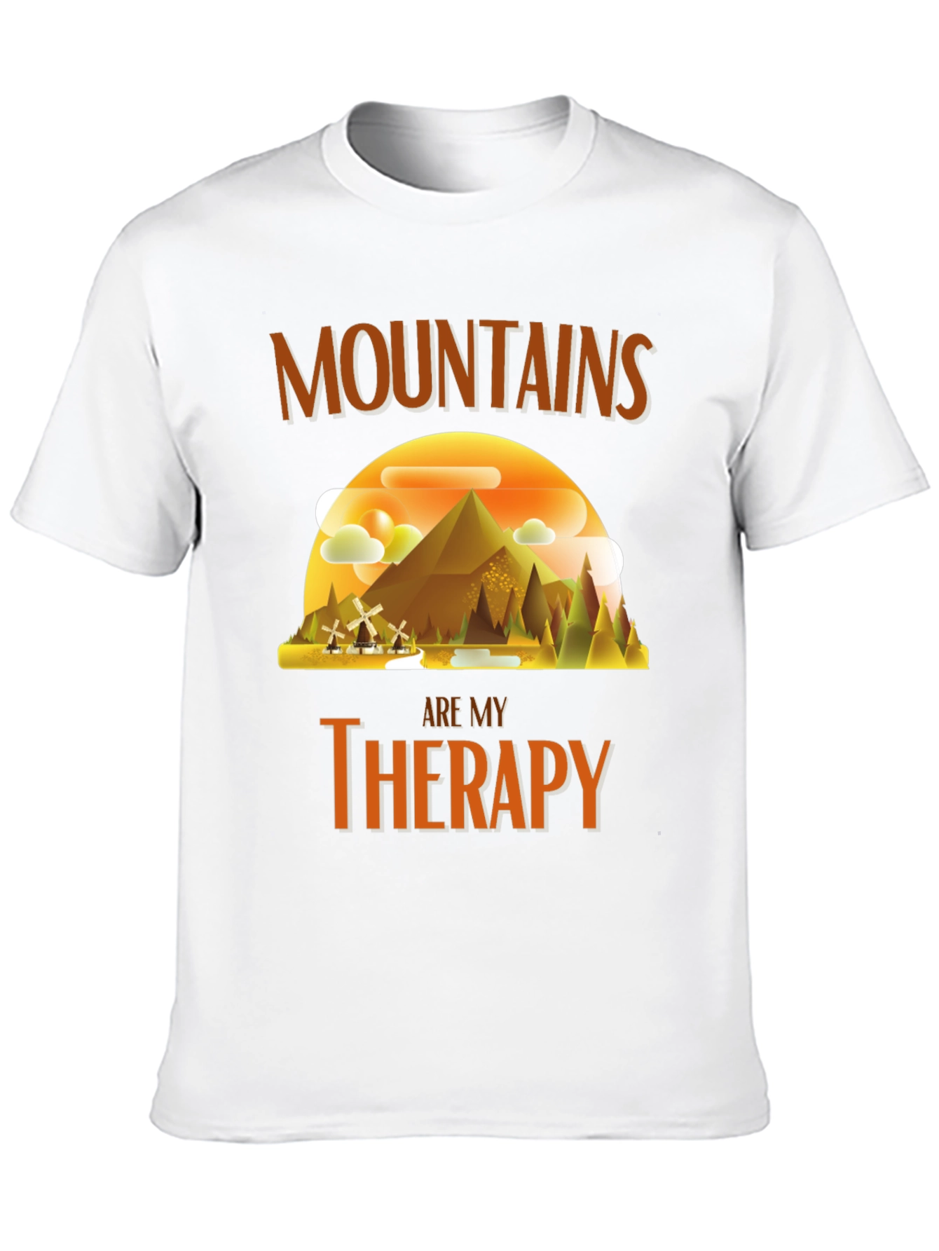 Mountains Are My Therapy Graphic T-Shirt