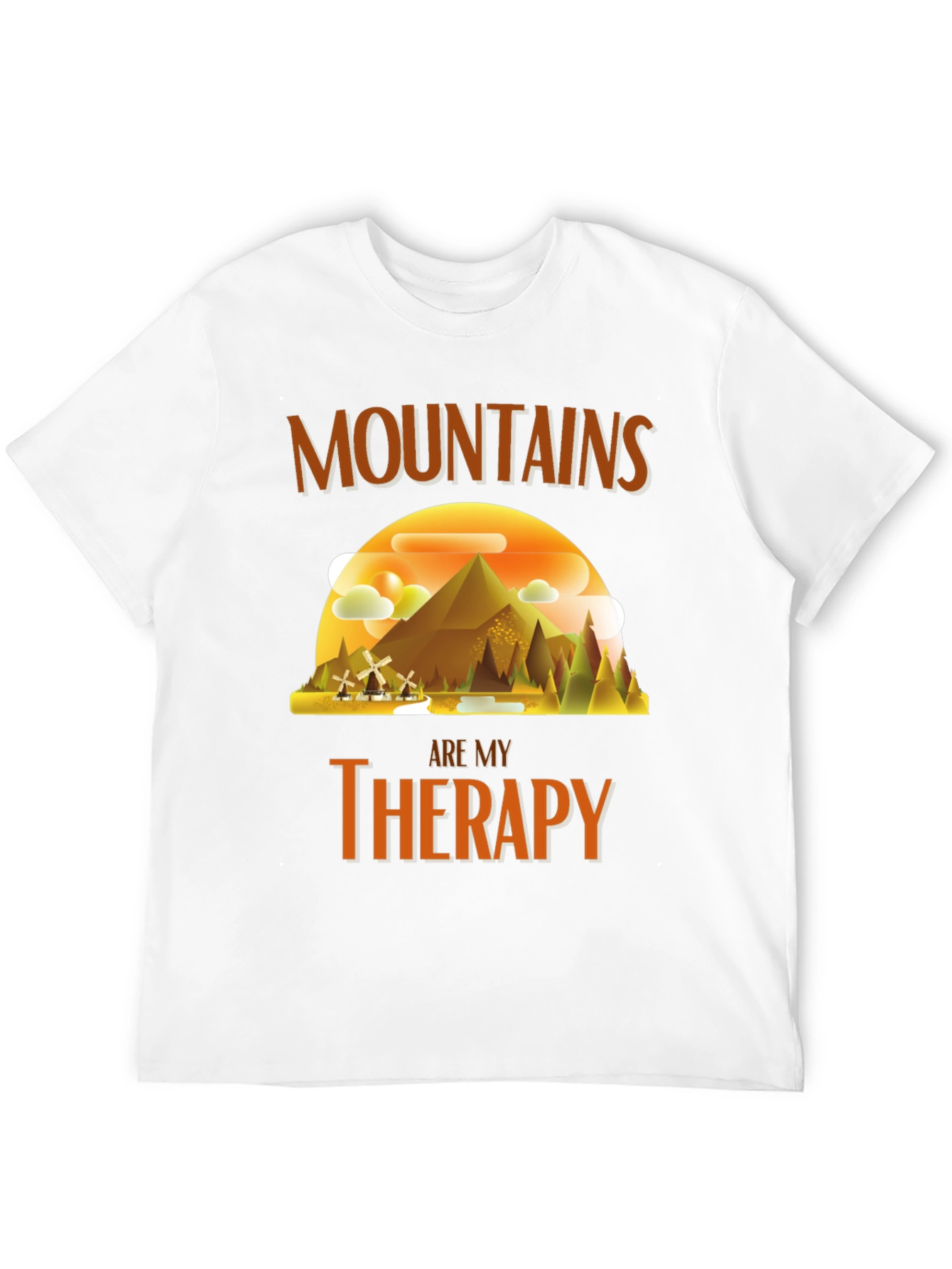 Mountains Are My Therapy Graphic T-Shirt