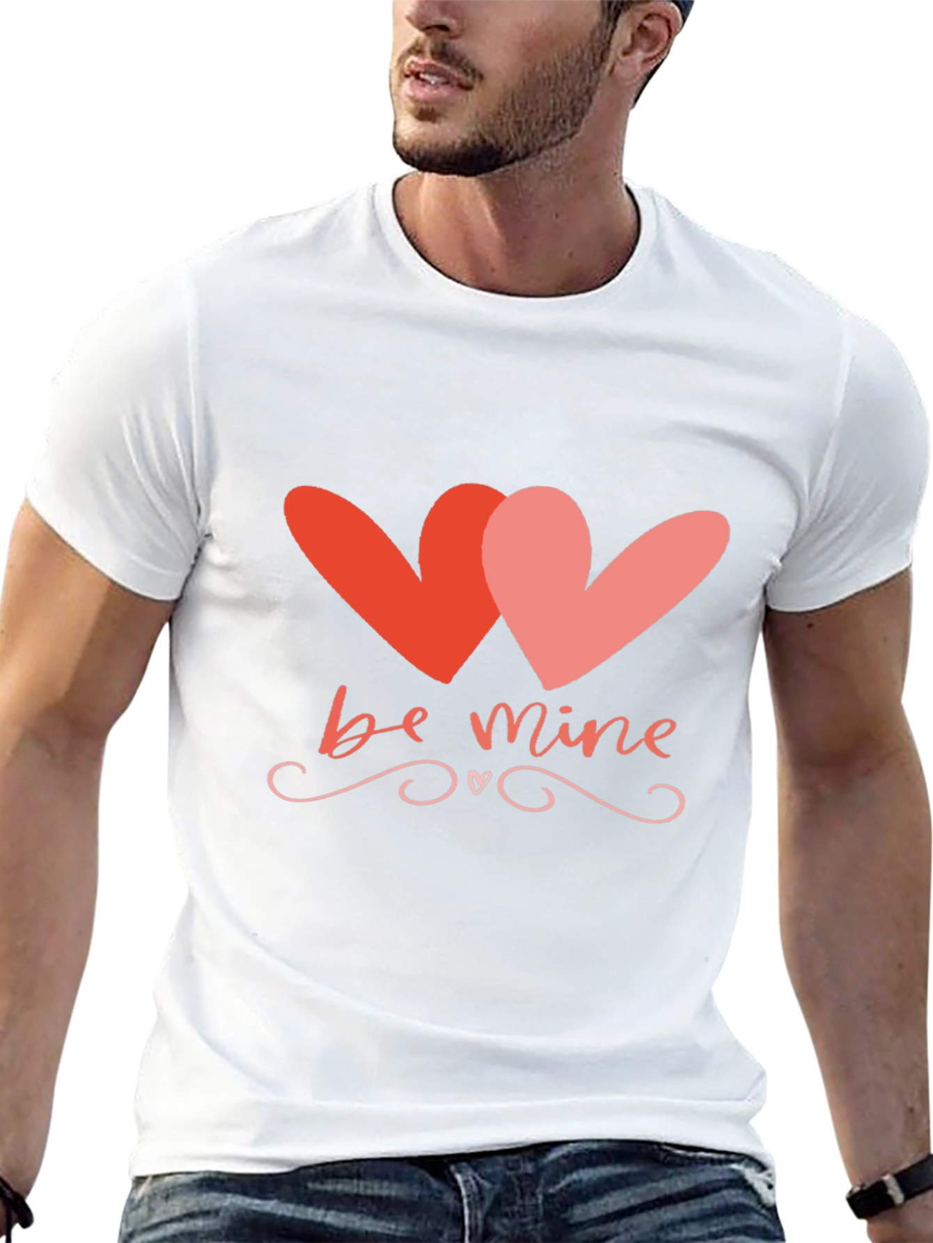 Be Mine Valentines Day Heart Graphic T-Shirt