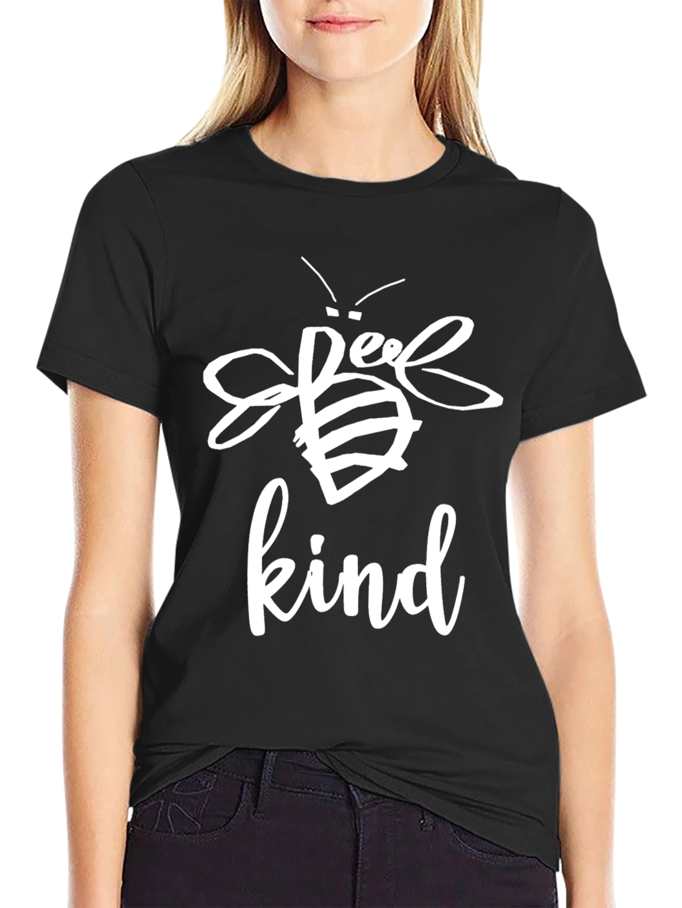 Bee Kind Graphic T-Shirt - Black Cotton Tee
