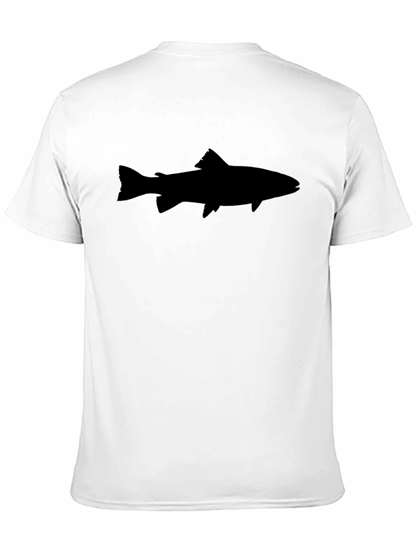 Mens Black Fish Silhouette Graphic Tee