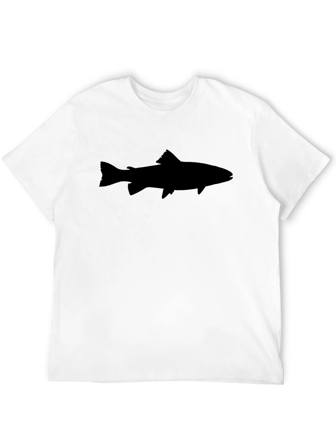 Mens Black Fish Silhouette Graphic Tee