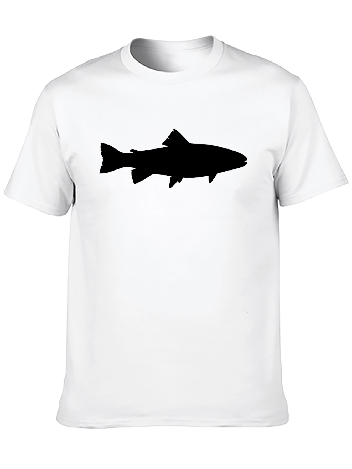 Mens Black Fish Silhouette Graphic Tee