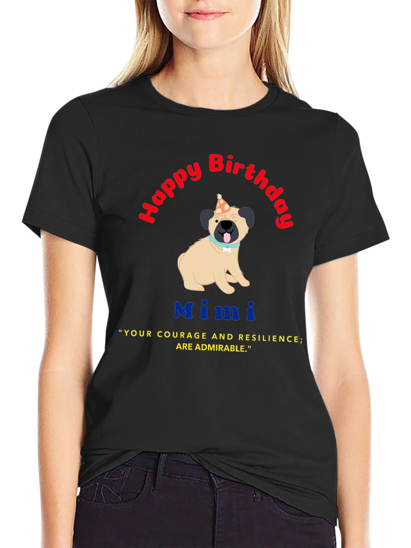 Happy Birthday Mimi Dog Graphic Tee